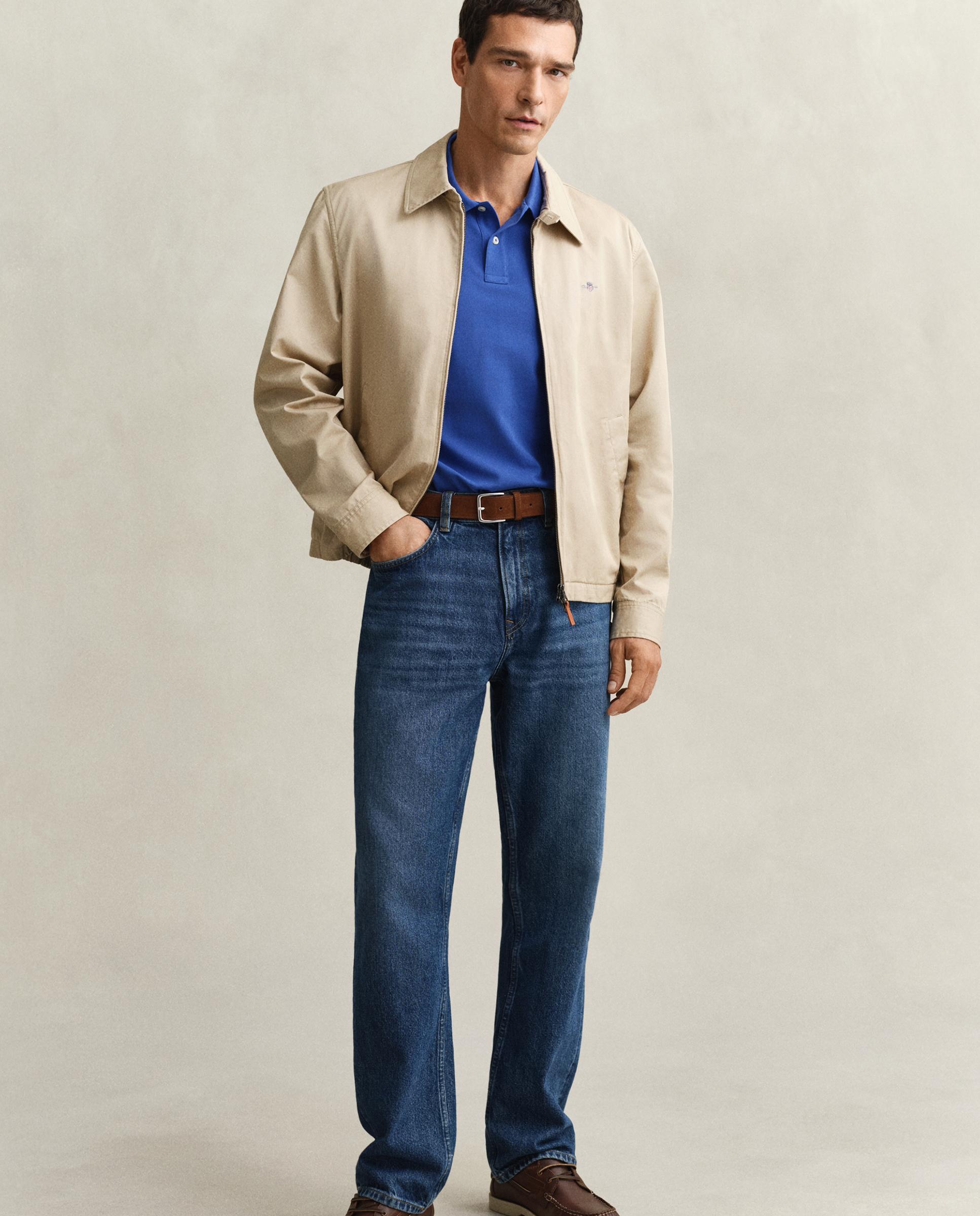 Polo de Piqué Regular Fit Shield Azul denim-4