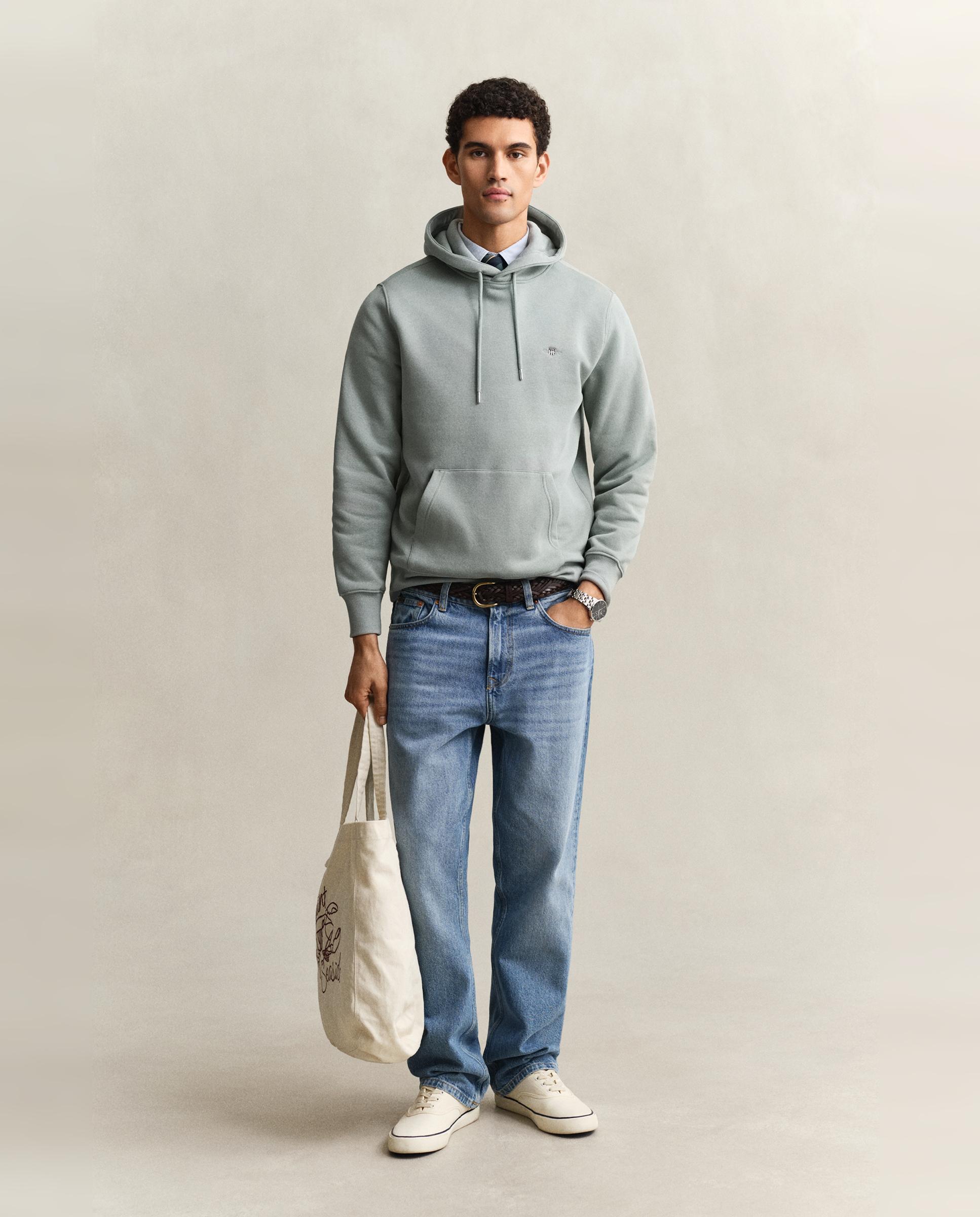 Sweatshirt com Capuz Shield Cinzento esverdeado-2