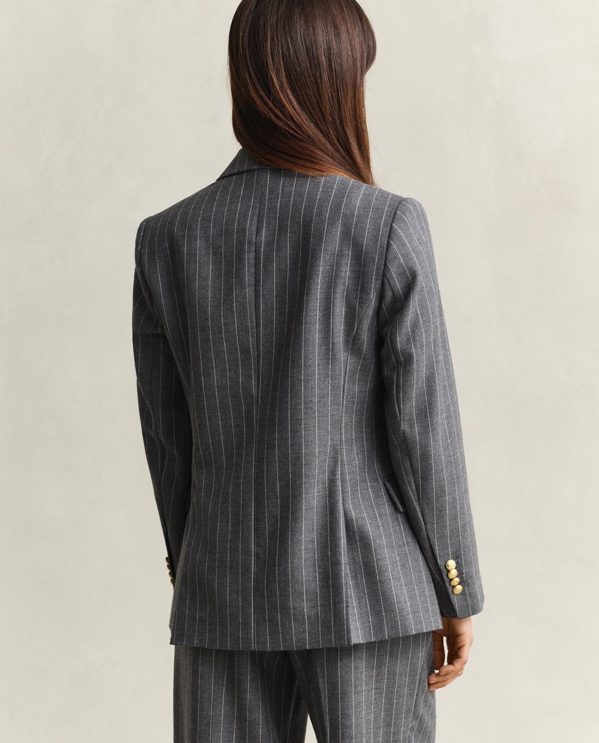 Blazer com Riscas Diplomáticas Cinzento-2