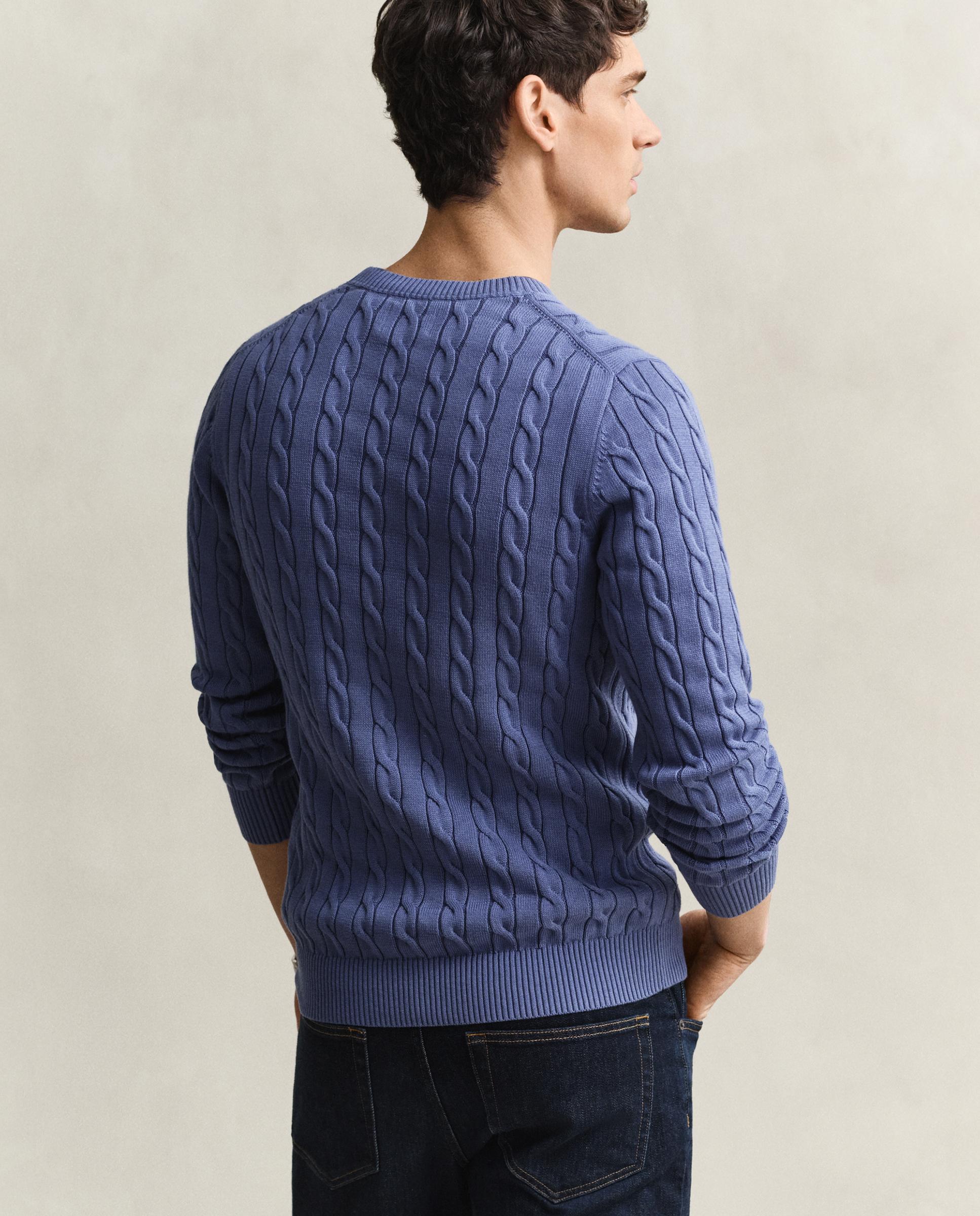 Camisola com Gola Redonda com Logo Azul-2