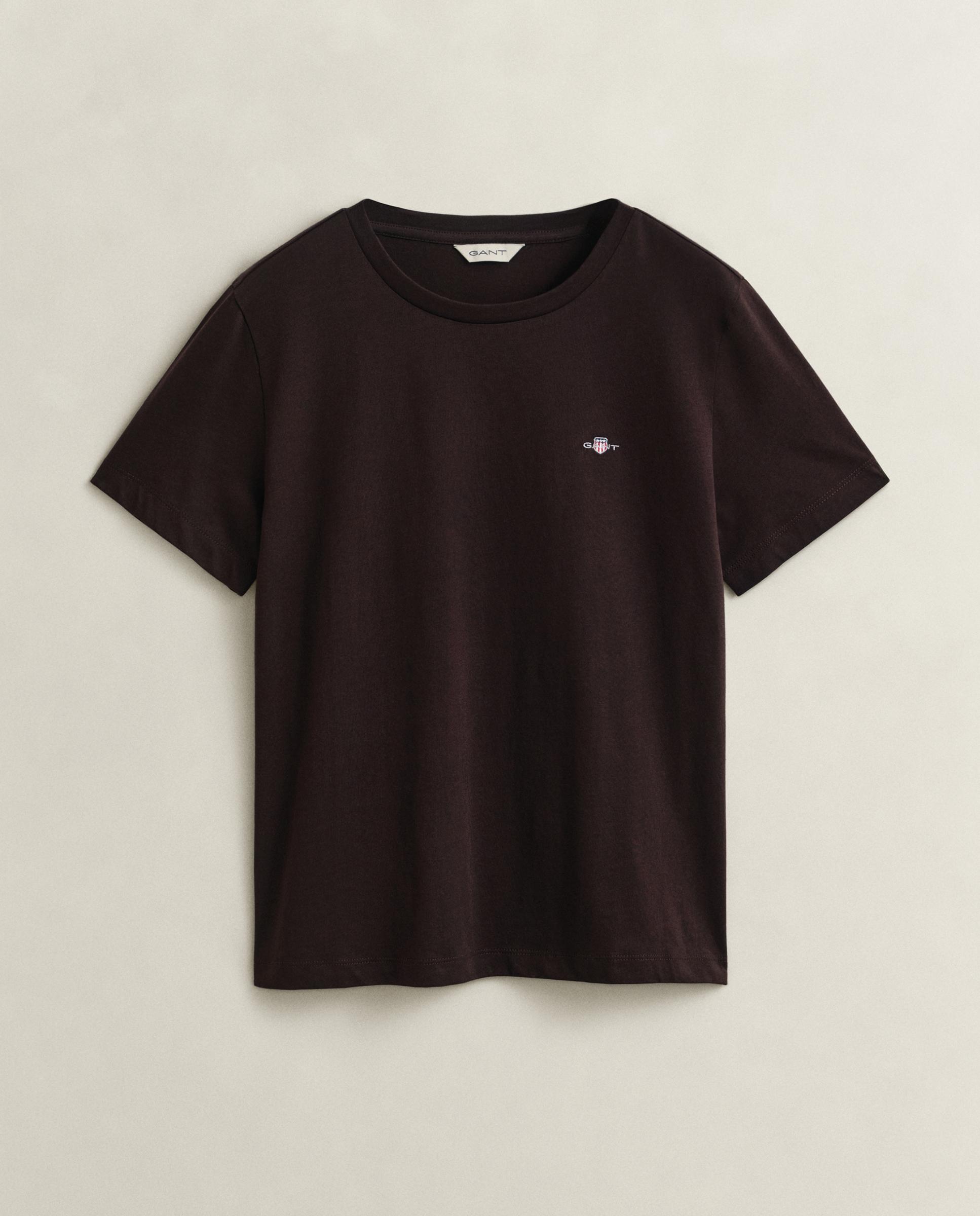 T-shirt de Manga Curta com Logo Bordeaux-5