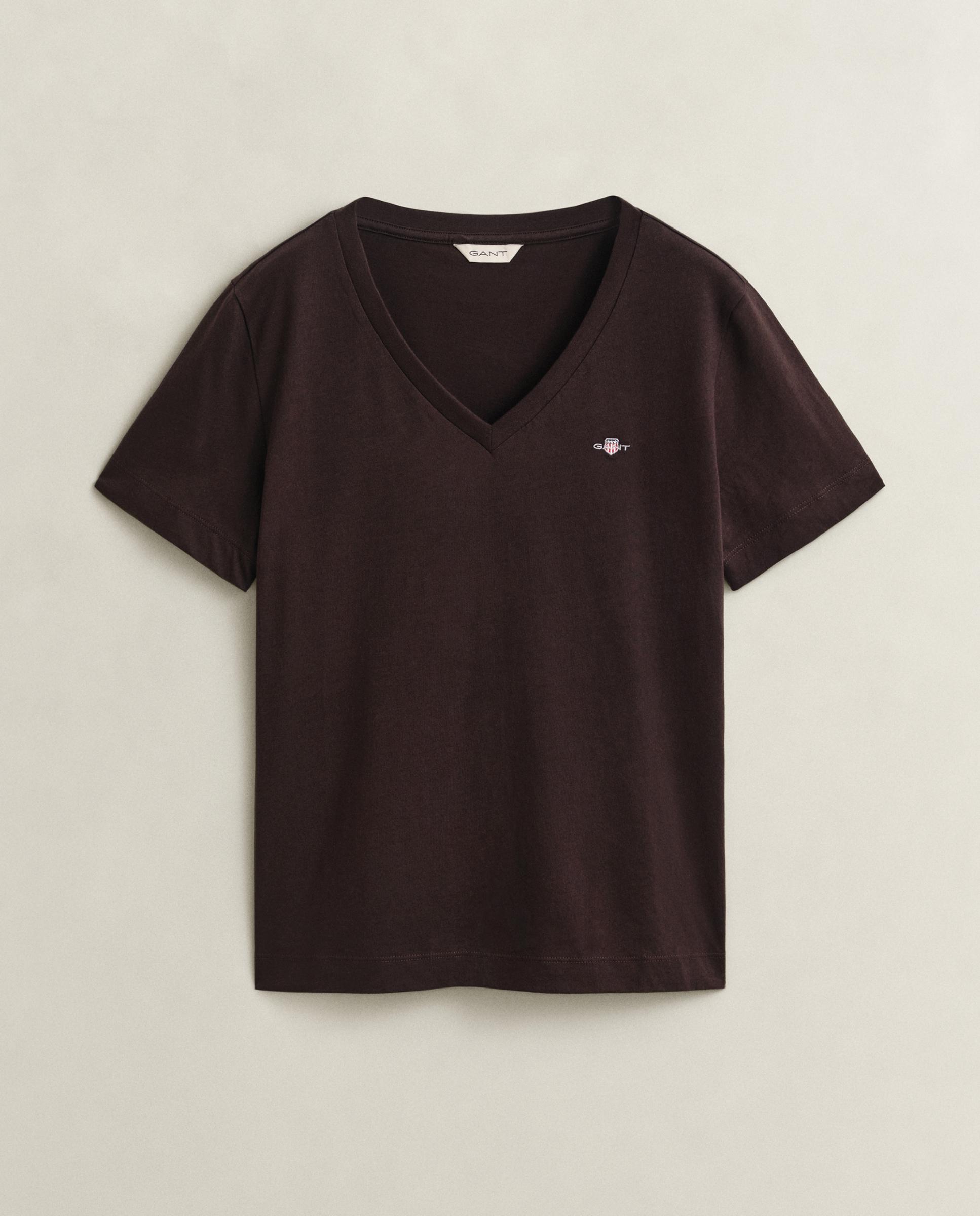 T-shirt de Manga Curta com Logo Bordeaux-5