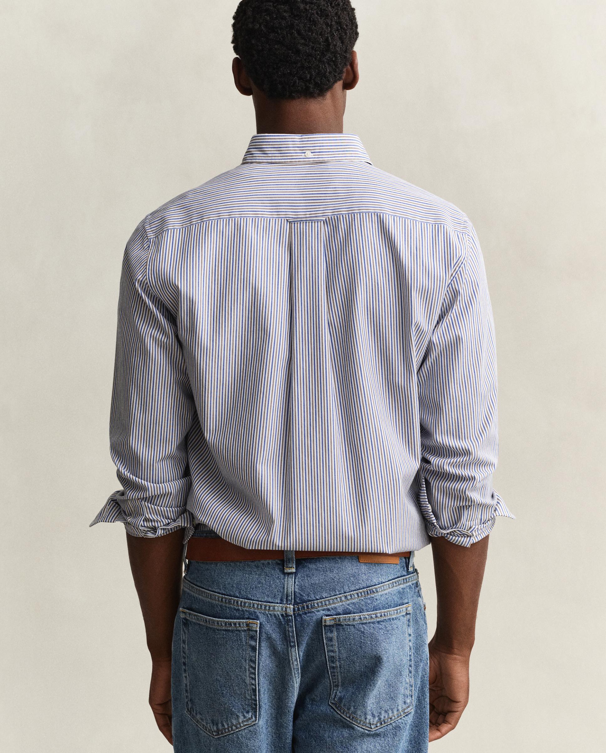 Camisa Regular de Manga Comprida Cinzento-2