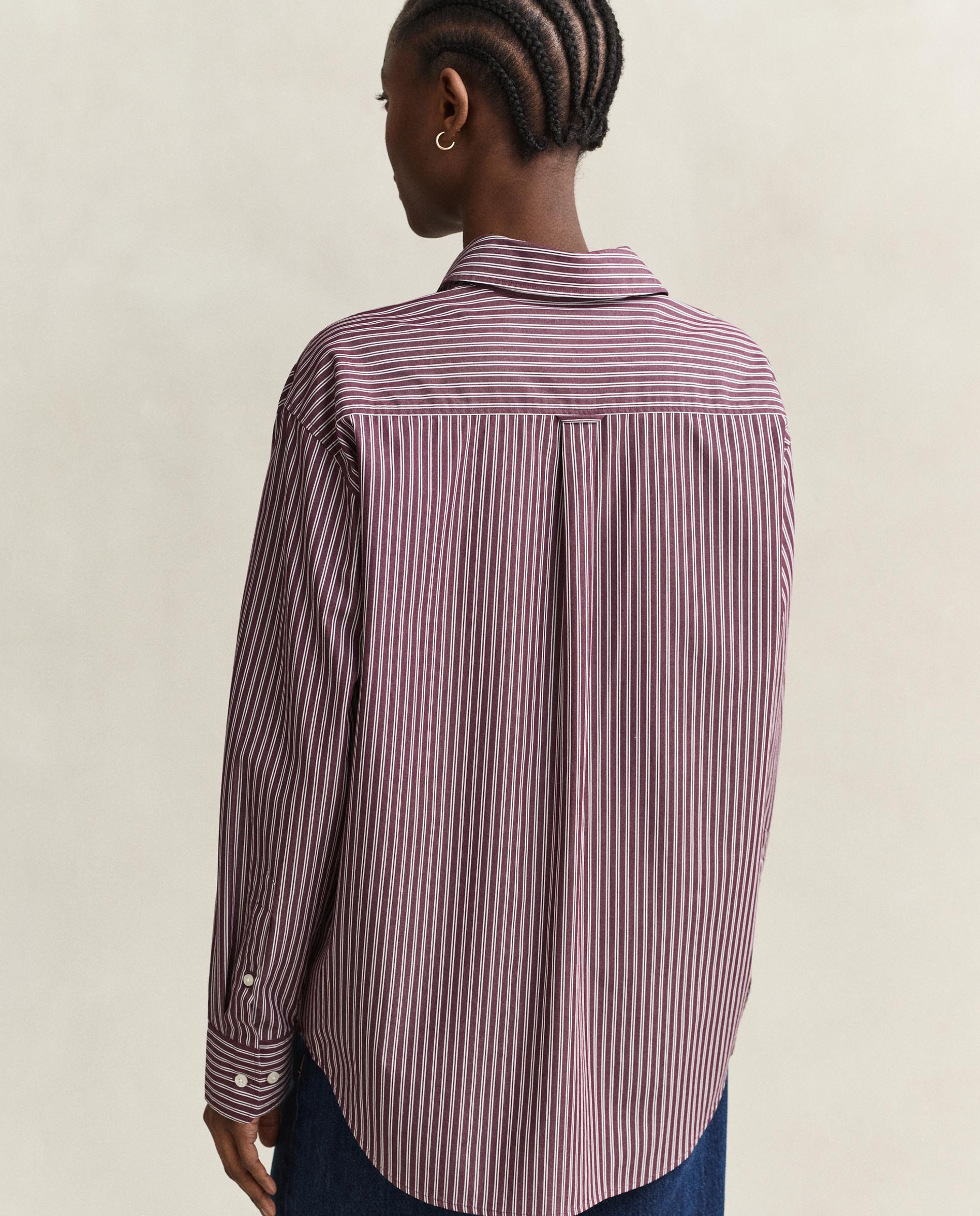 Camisa de Manga Comprida Às Riscas Bordeaux-3