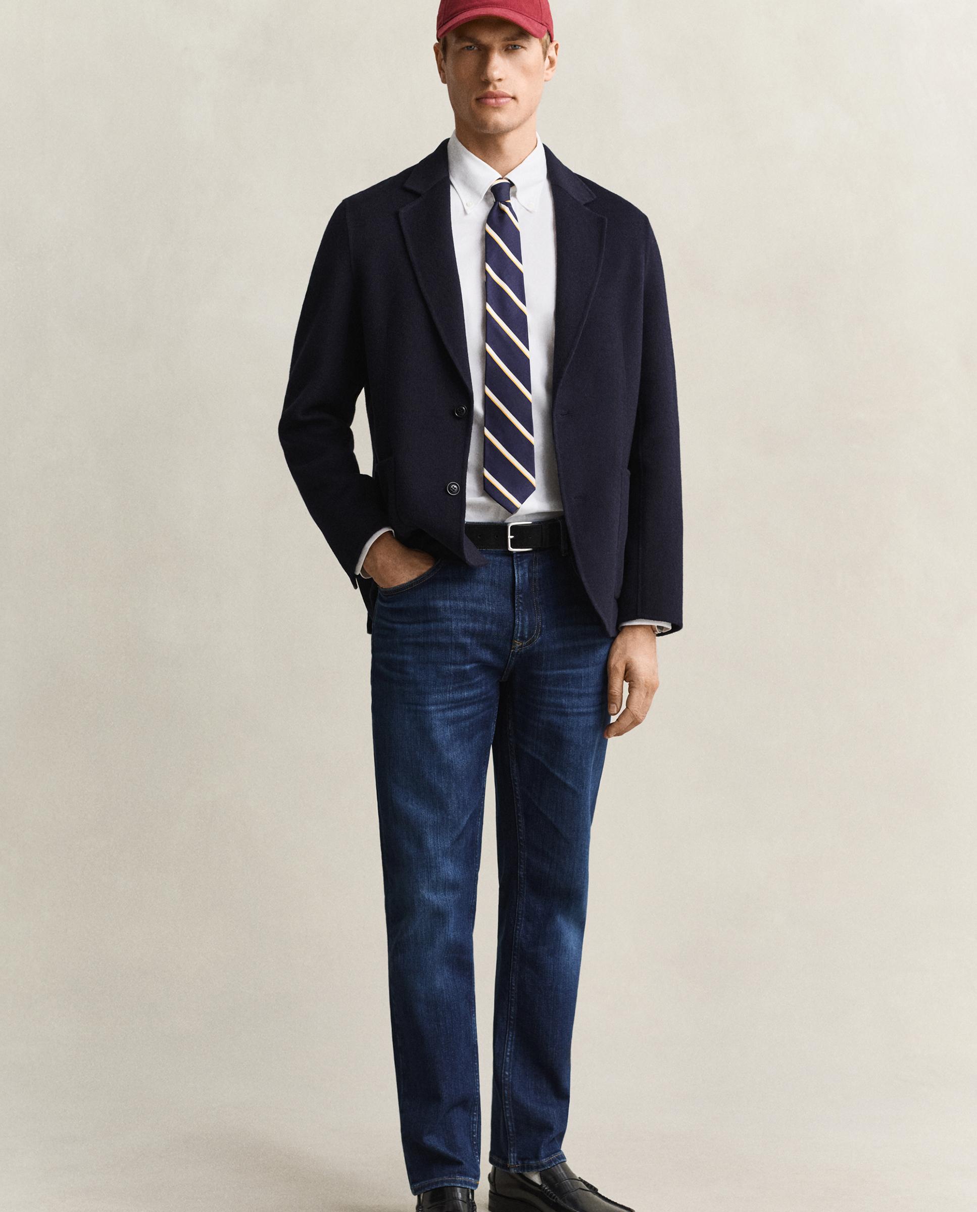 Blazer de Algodão com Botões Azul-3