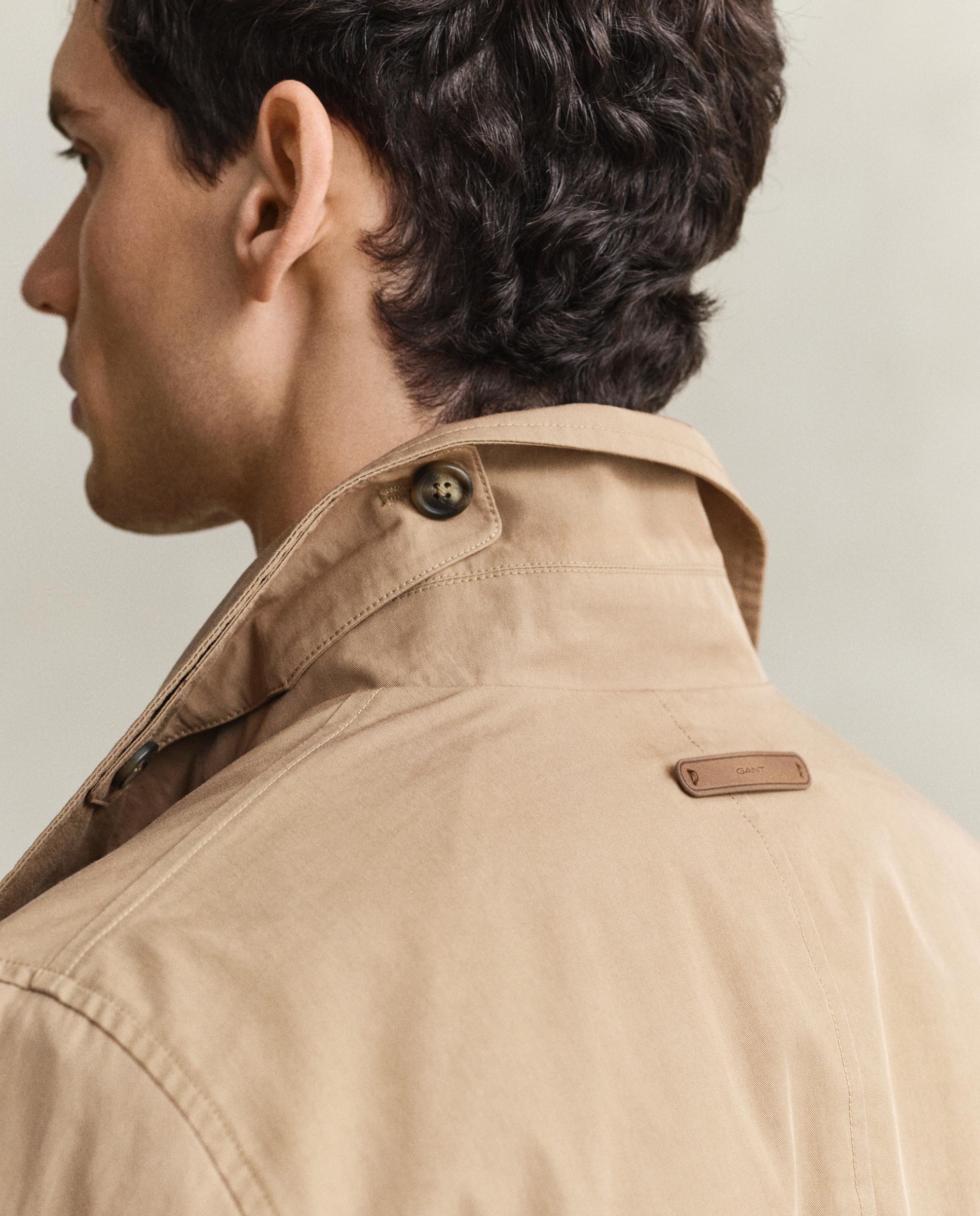 Gabardina Comprida com Bolsos Cinzento-4