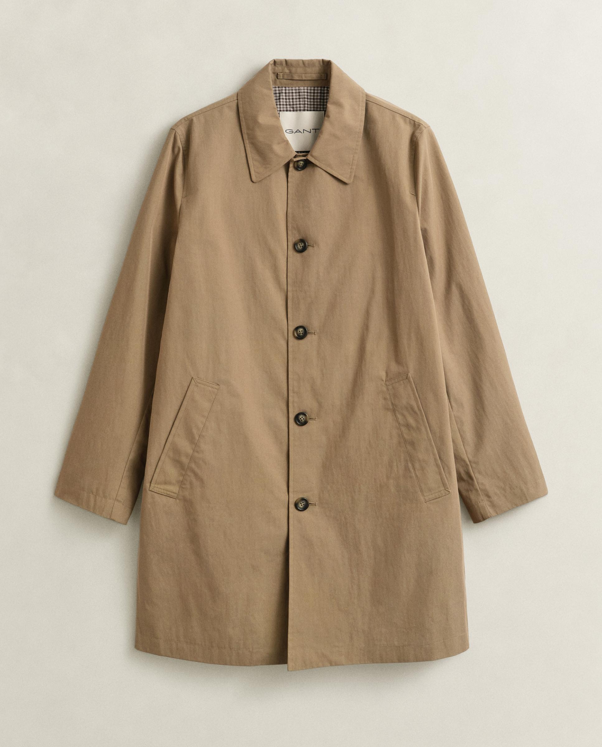 Gabardina Comprida com Bolsos Cinzento-5