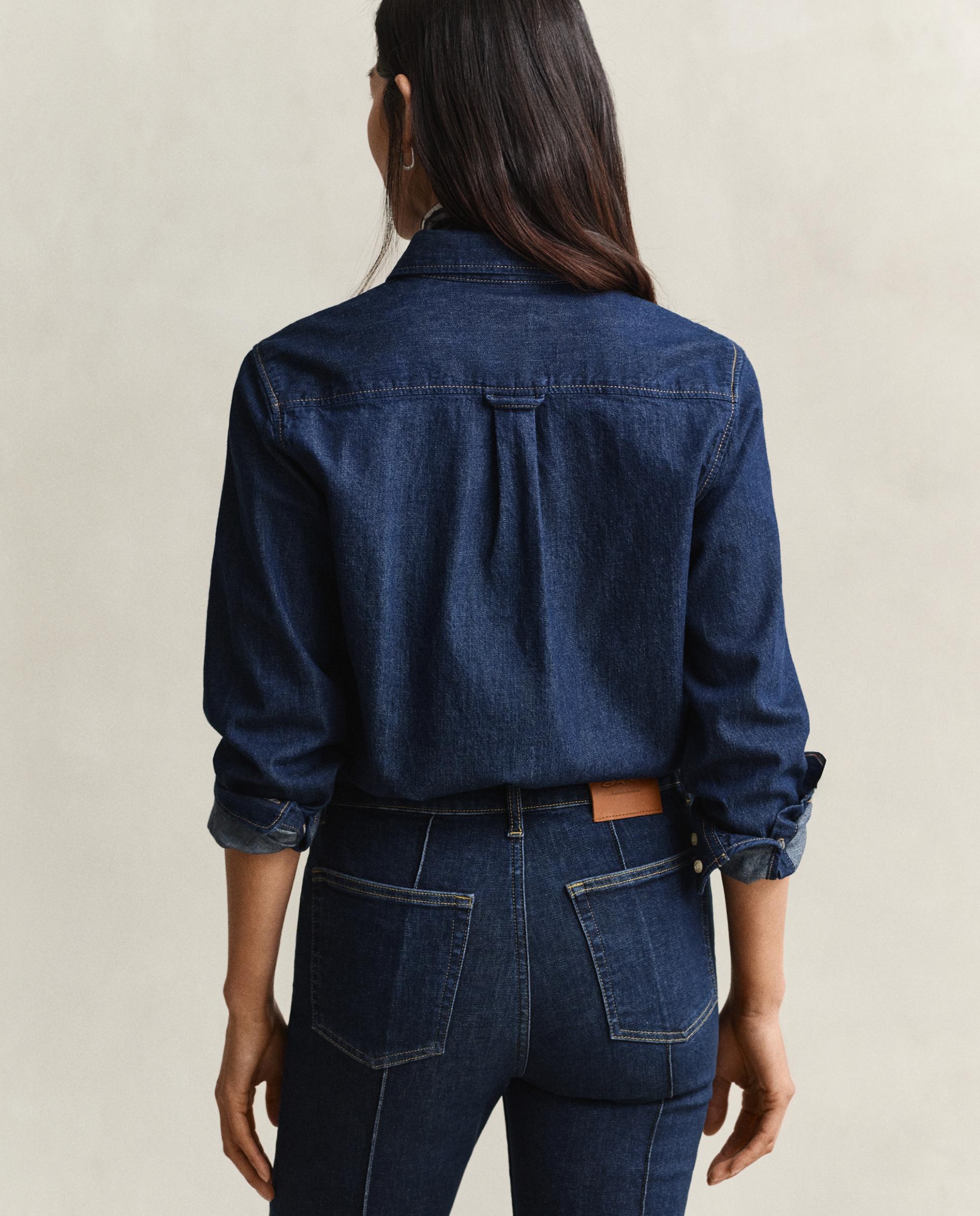 Camisa de Manga Comprida Denim Azul-2