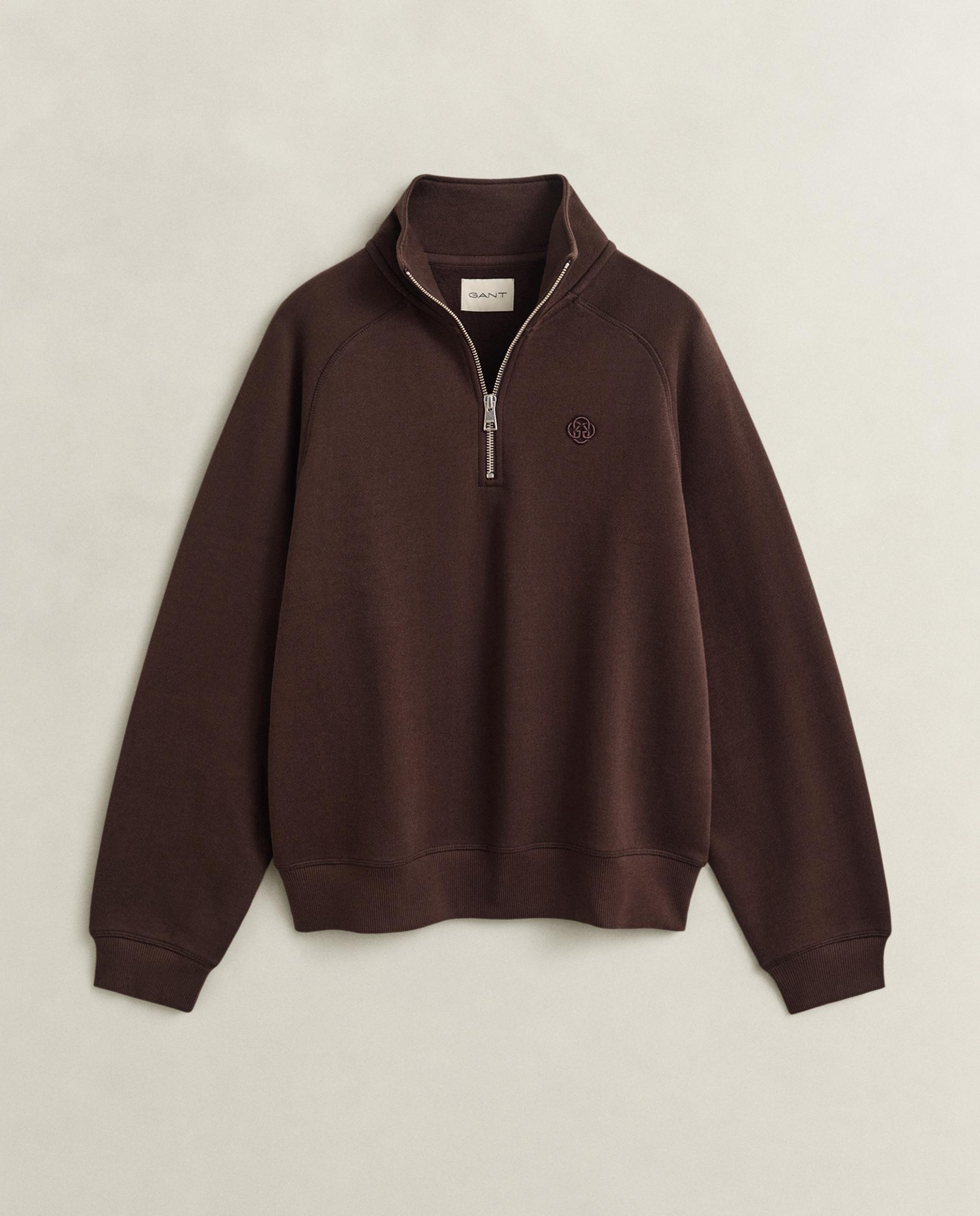 Imagem 0 de Sweatshirt com Bordado e Meia Fecho Zip
