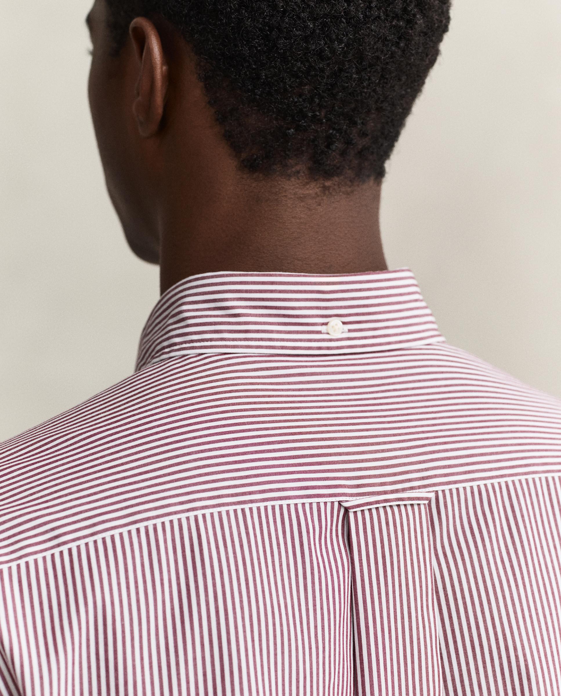 Camisa de Popelina Às Riscas Grená-2