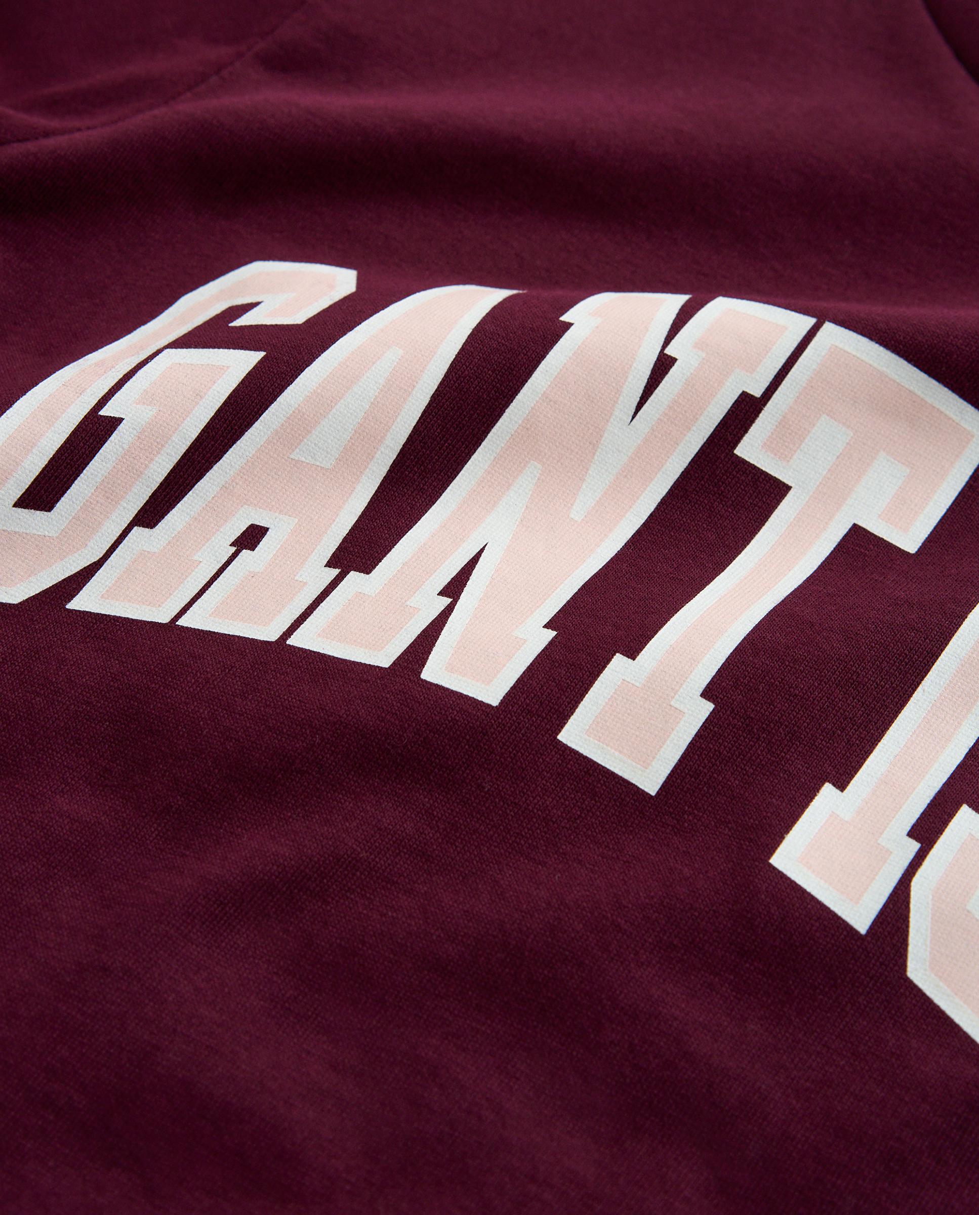 T-shirt de Manga Curta e Gráfico Gant Vermelho-2