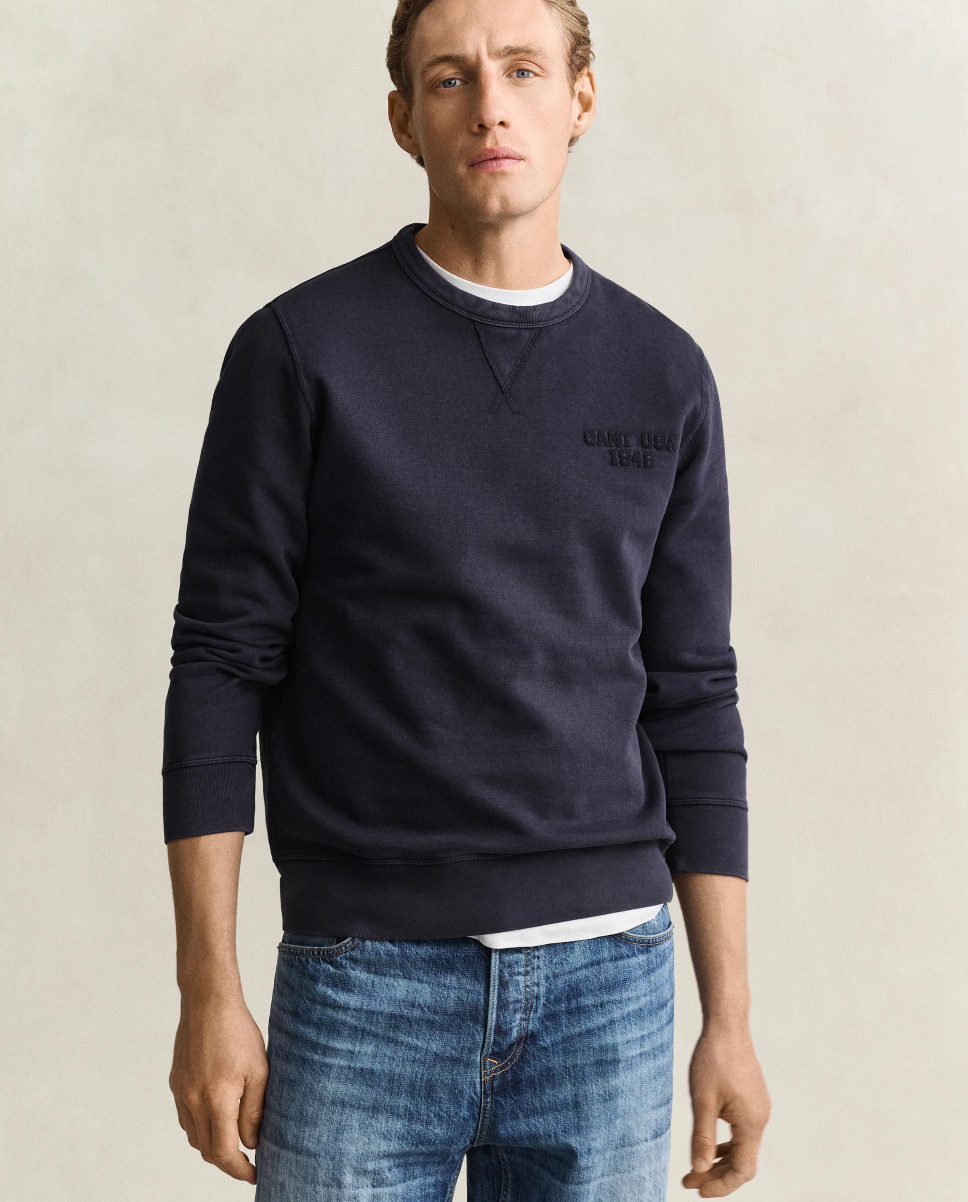 Imagem 0 de Sweatshirt de Gola Redonda com Efeito Lavado