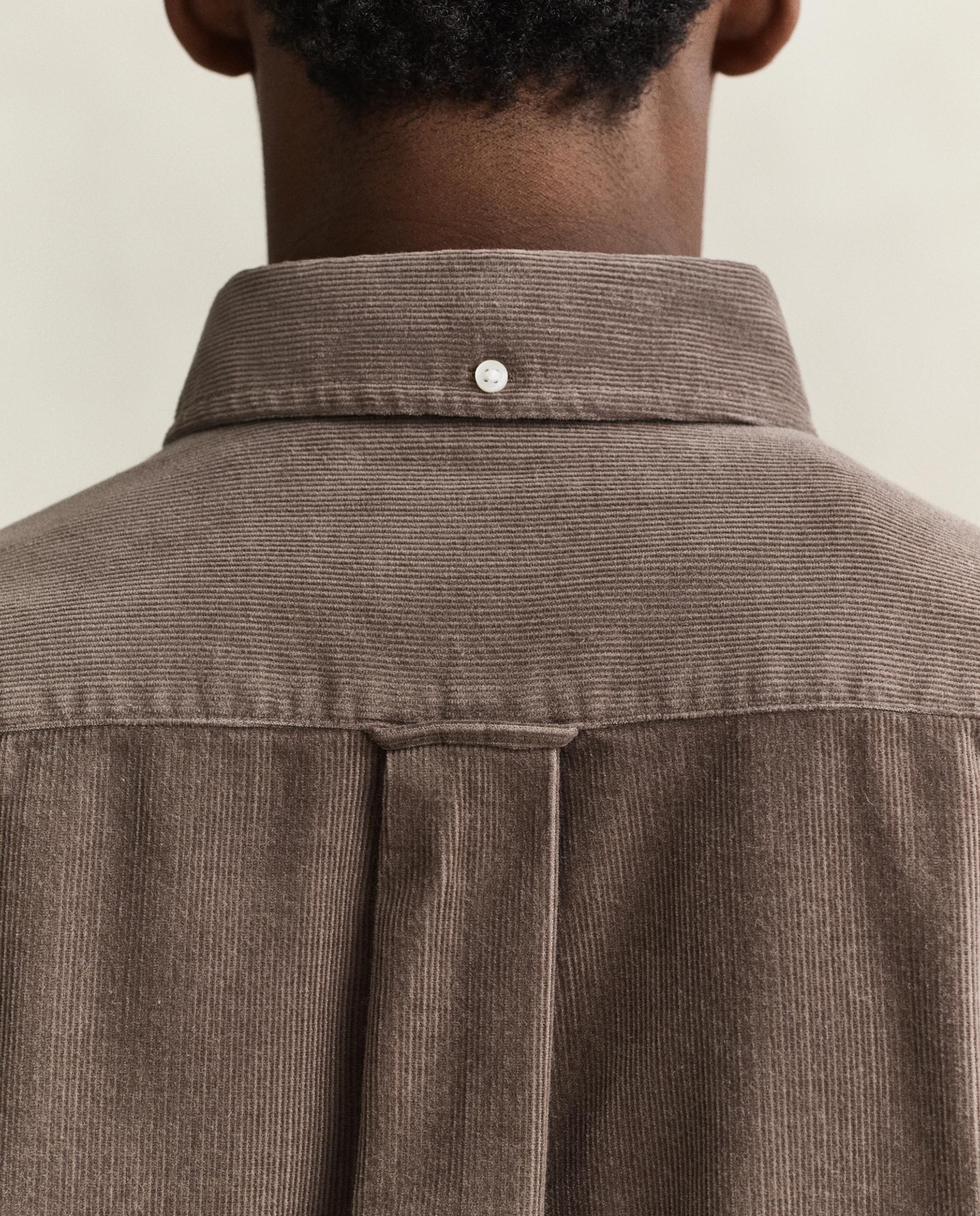 Camisa de Bombazina com Logo no Peito Taupe-2