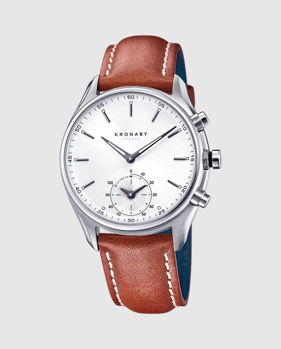 Imagem 0 de Relógio S0713/1 Sekel de Pele em Castanho