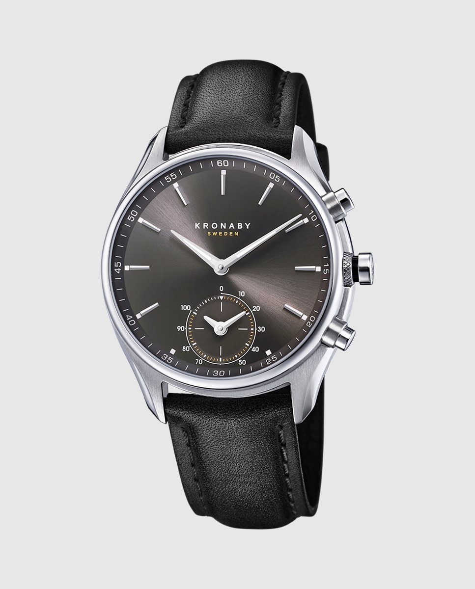 Imagem 0 de Relógio S0718/1 Sekel de Pele em Preto