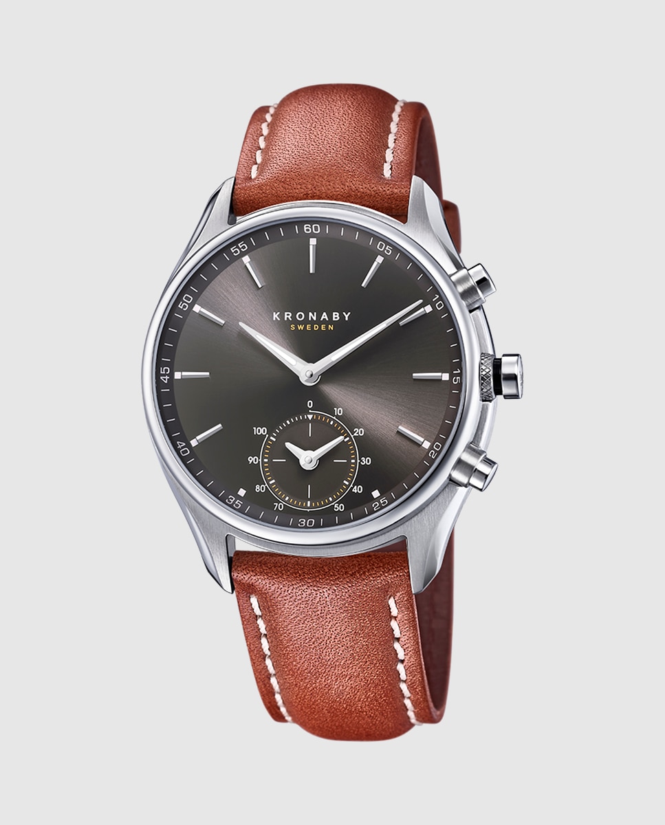 Imagem 0 de Relógio S0719/1 Sekel de Pele em Castanho