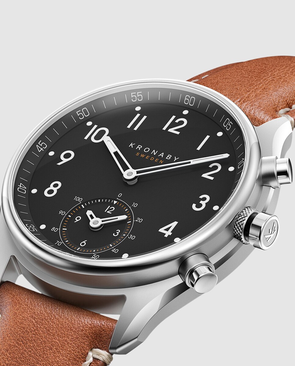 Smartwatch S0729 1 Apex de Pele em Castanho Castanho-3