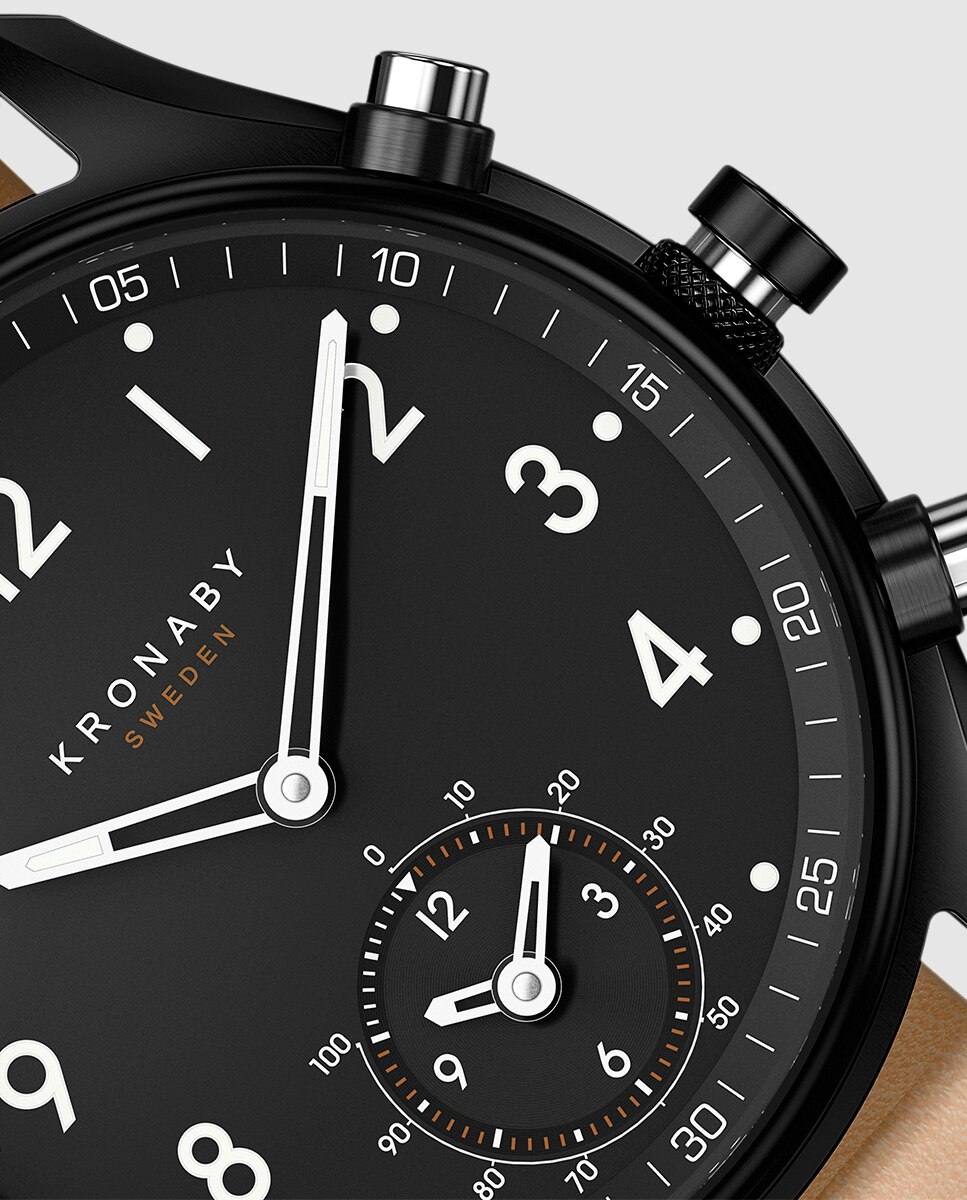 Smartwatch S0730 1 Apex de Pele em Castanho Castanho-3