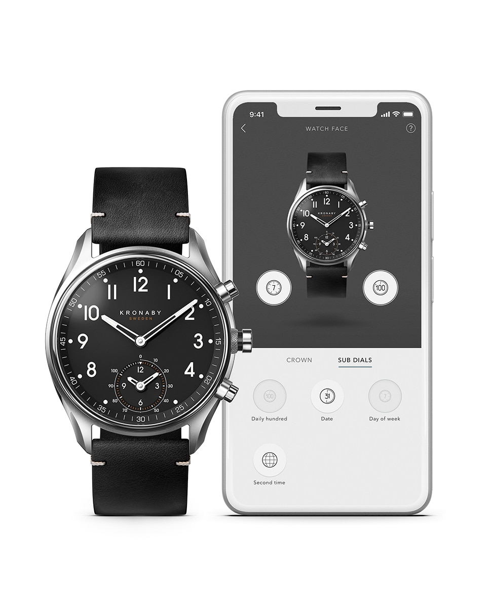 Smartwatch S1399 1 Apex de Pele em Preto Preto-3