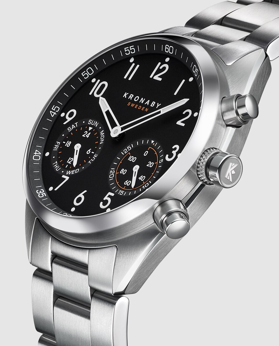 Smartwatch S3111 1 Apex de Aço Prateado Prata-3
