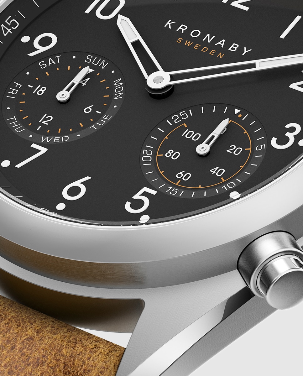 Smartwatch S3112 1 Apex de Pele em Castanho Castanho-3