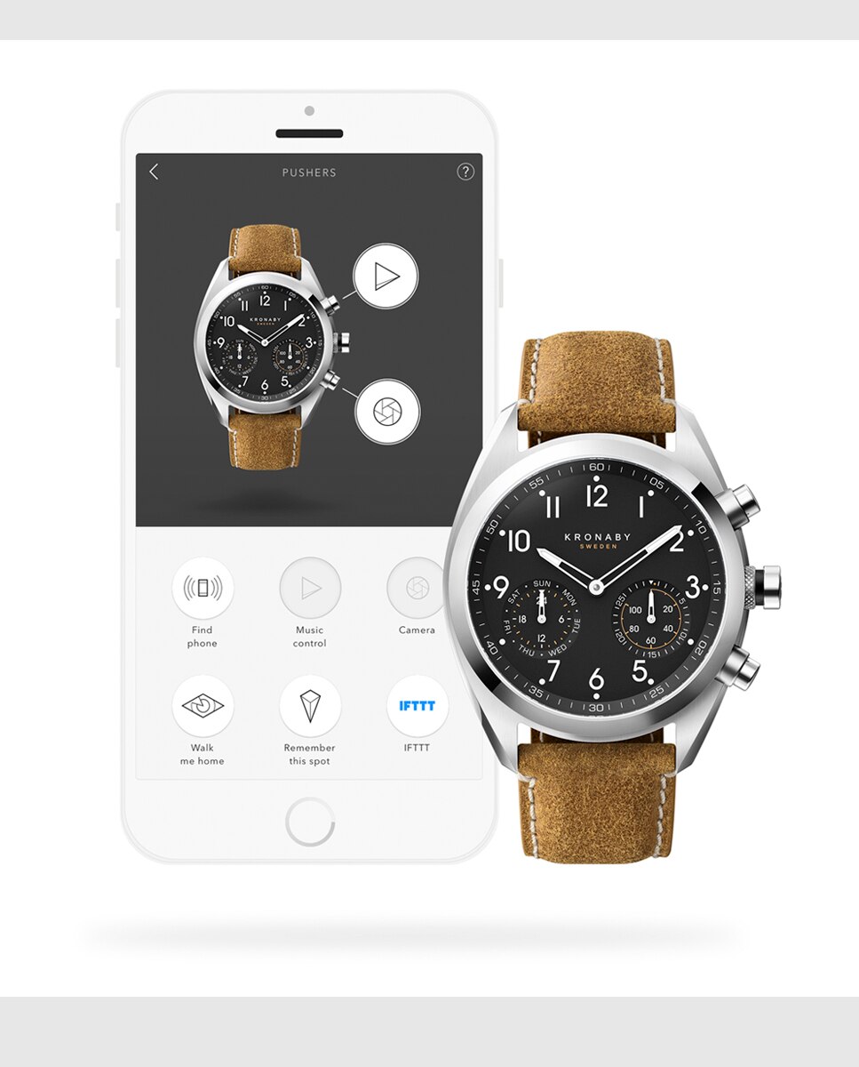Smartwatch S3112 1 Apex de Pele em Castanho Castanho-4