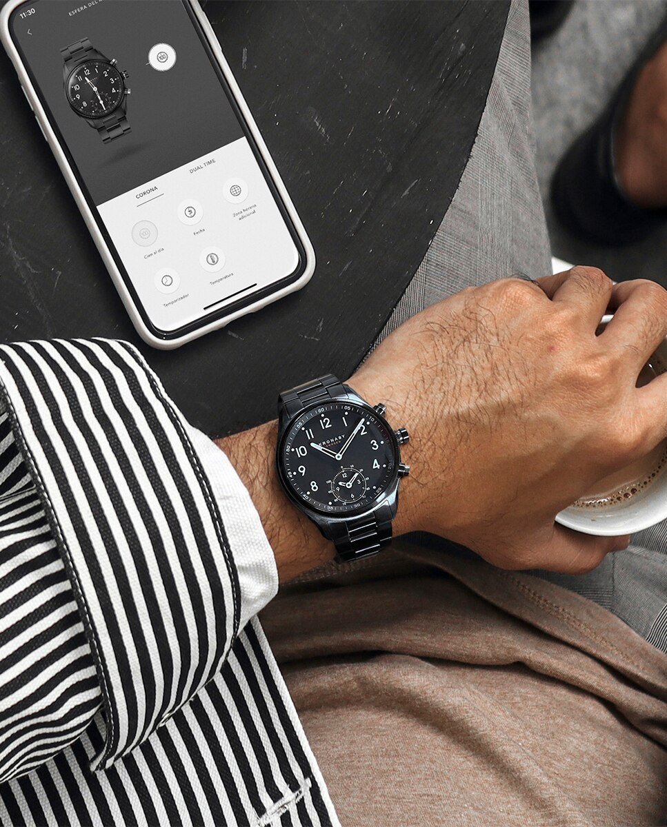Relógio Smartwatch S3115 1 Apex de Aço em Preto Preto-4