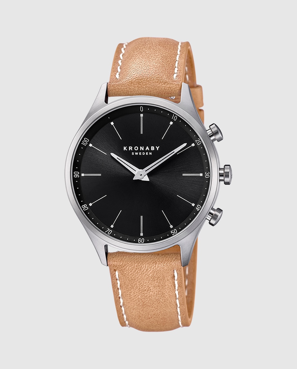 Relógio Tipo Smartwatch S3123 1 Sekel de Pele em Castanho Castanho-1