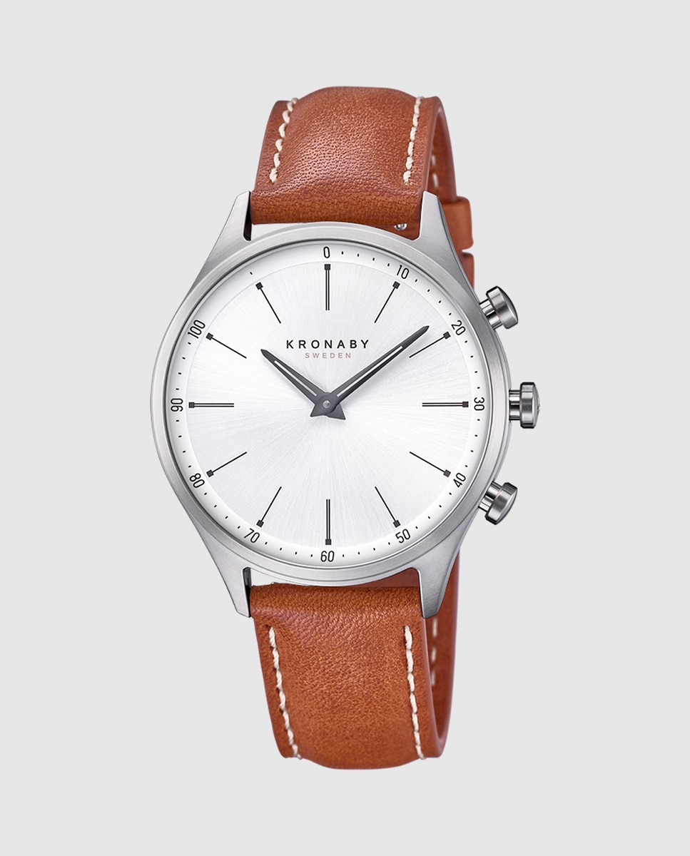 Relógio Smartwatch S3125 1 Sekel de Pele em Castanho Castanho-1