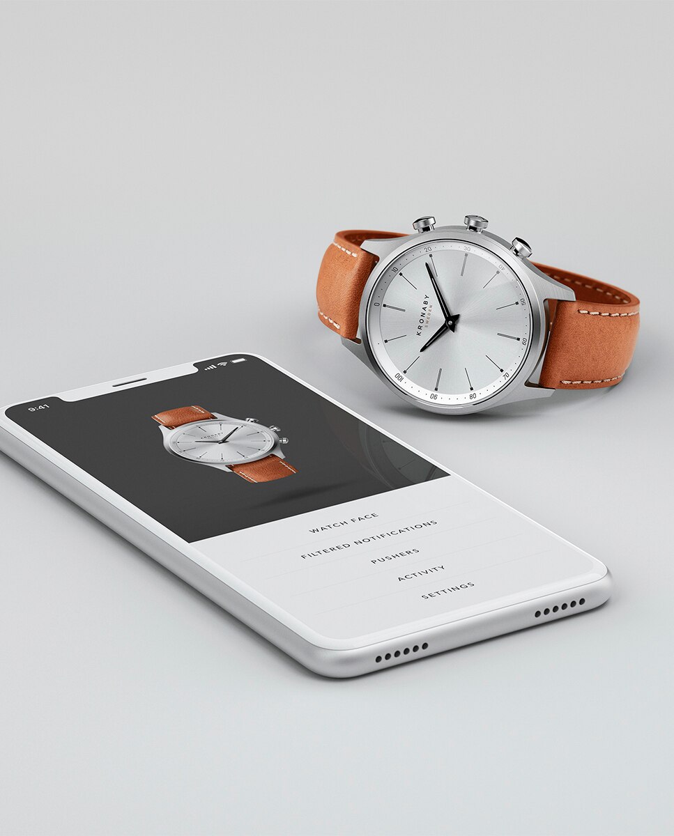 Relógio Smartwatch S3125 1 Sekel de Pele em Castanho Castanho-3