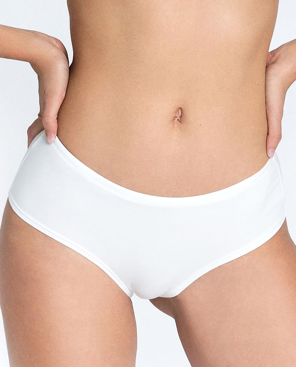 Cueca Hipster Lisa de Algodão Orgânico Branco-3