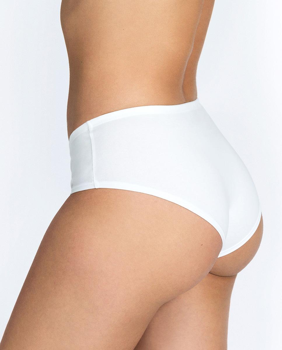 Cueca Hipster Lisa de Algodão Orgânico Branco-4