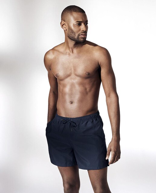 Imagem 0 de Fato de Banho Bermuda Liso em Azul-marinho