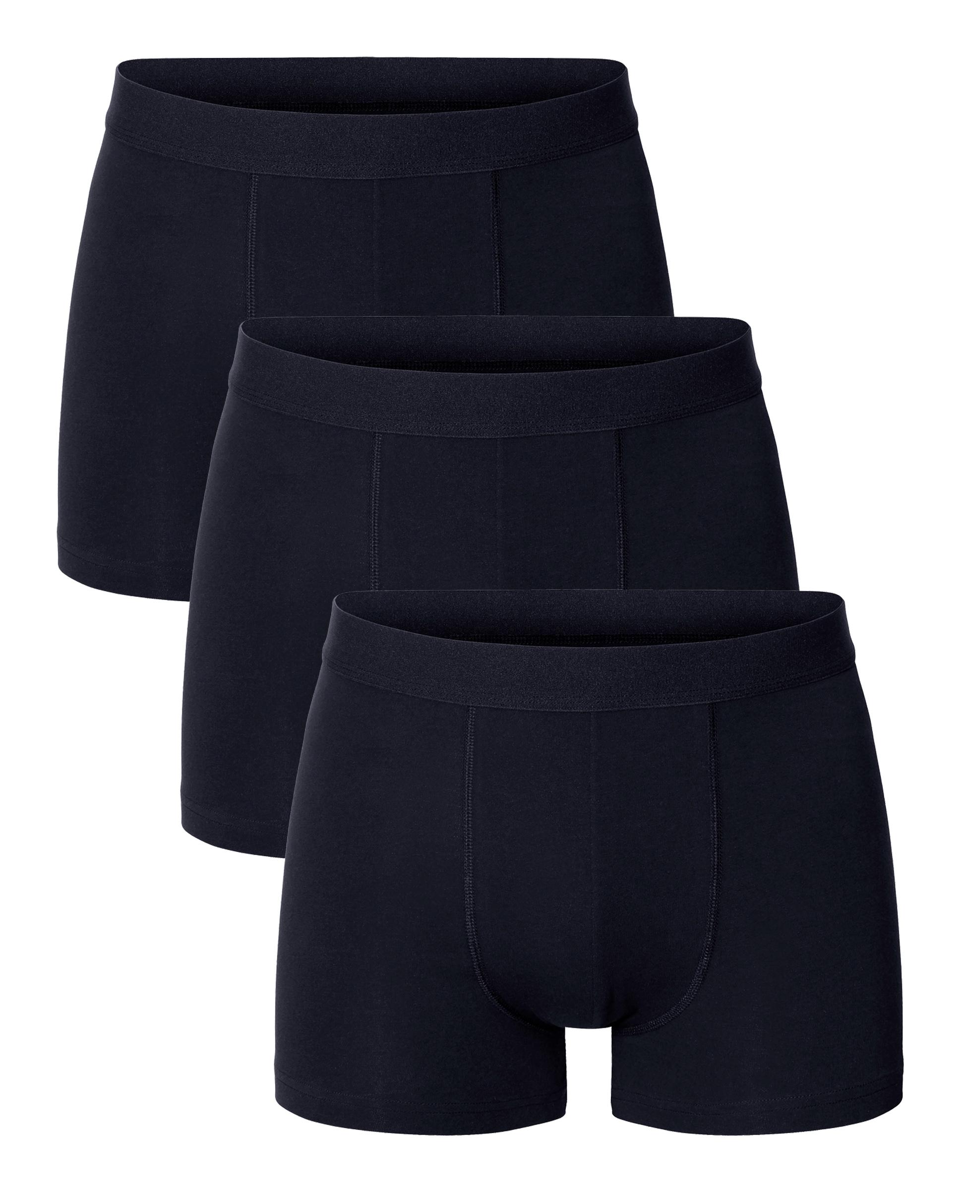 Pack de três boxers de malha de homem Bread & Boxers pretos Azul-4