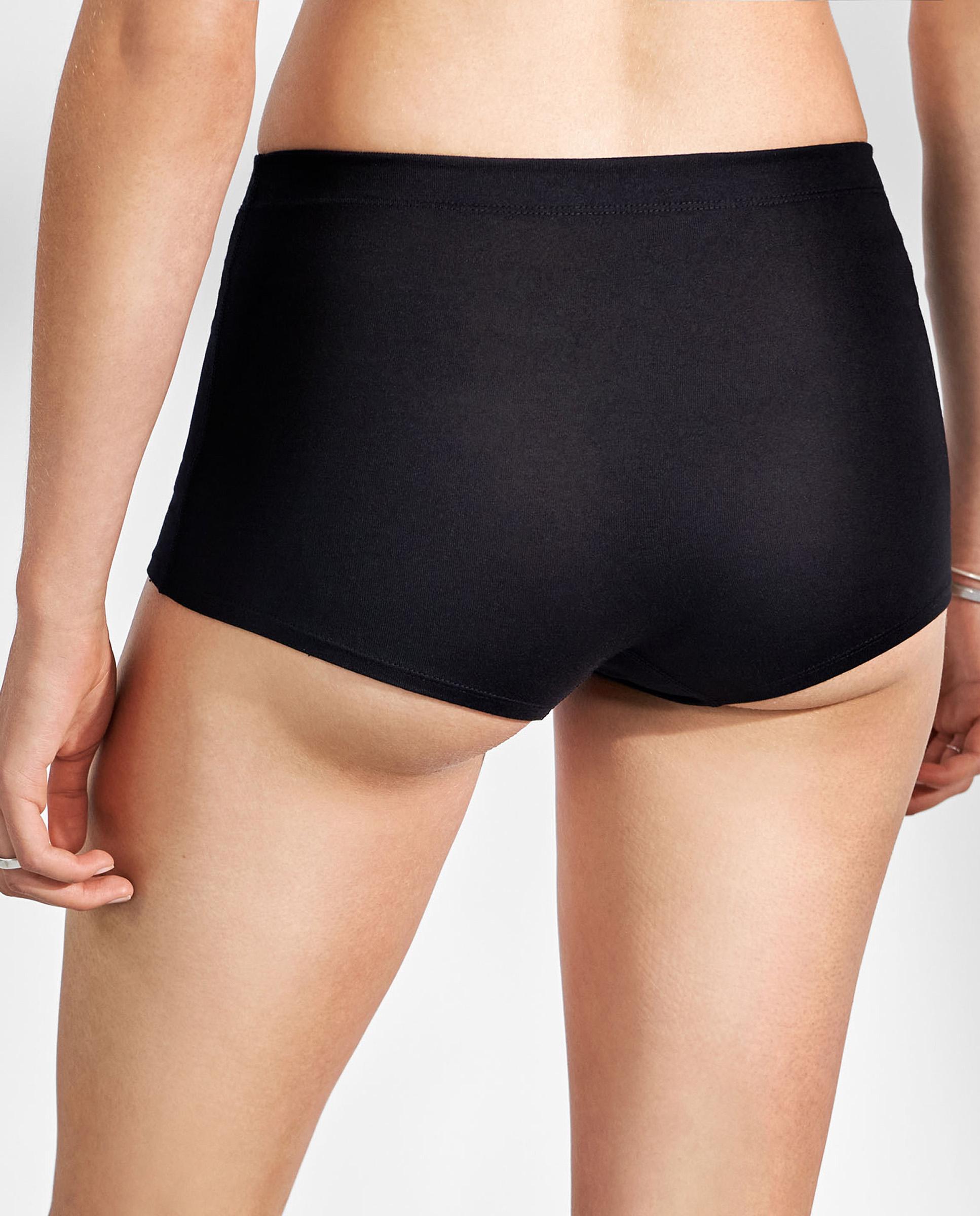 Cueca Culotte de Modal Isa com Cintura Alta e Larga Preto-2
