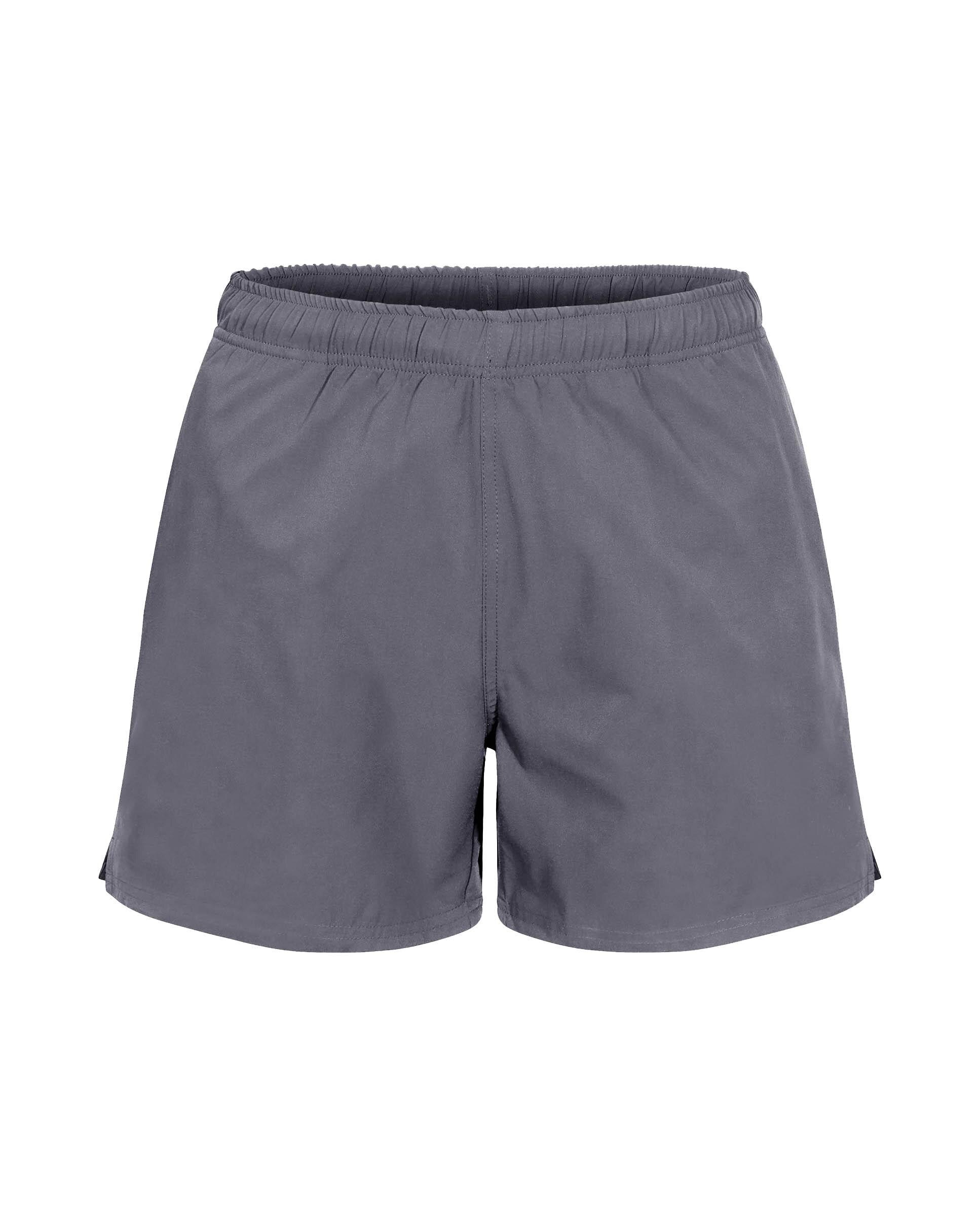 Calças Desportivas Curtas e Lisas Cinzento-4
