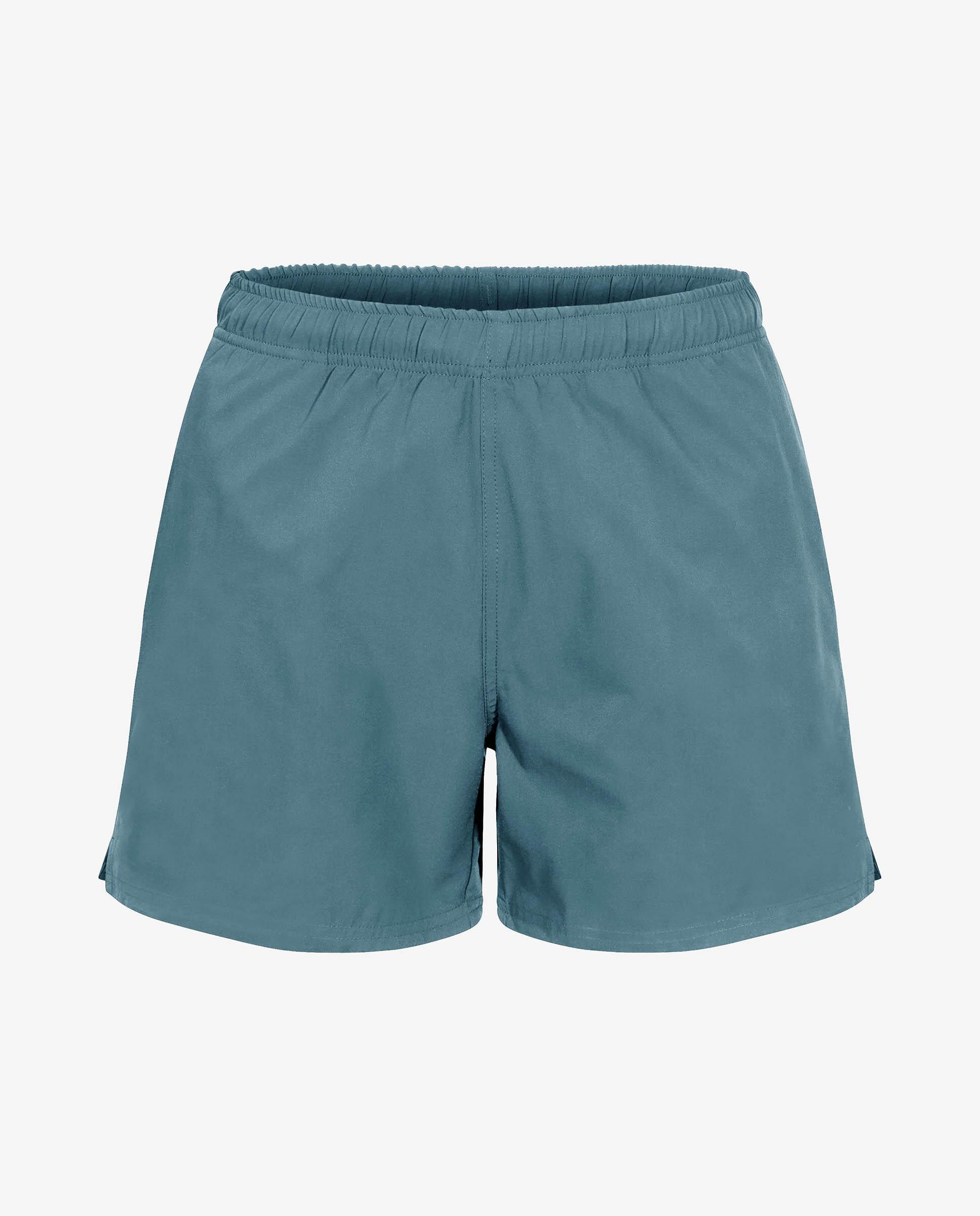 Calças Desportivas Curtas e Lisas Azul-4