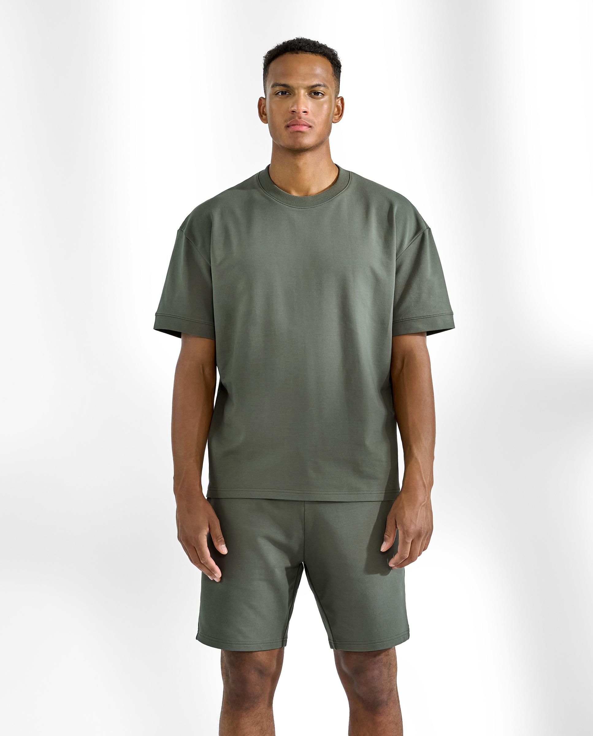 Bermudas de Algodão Orgânico Verde-militar-1