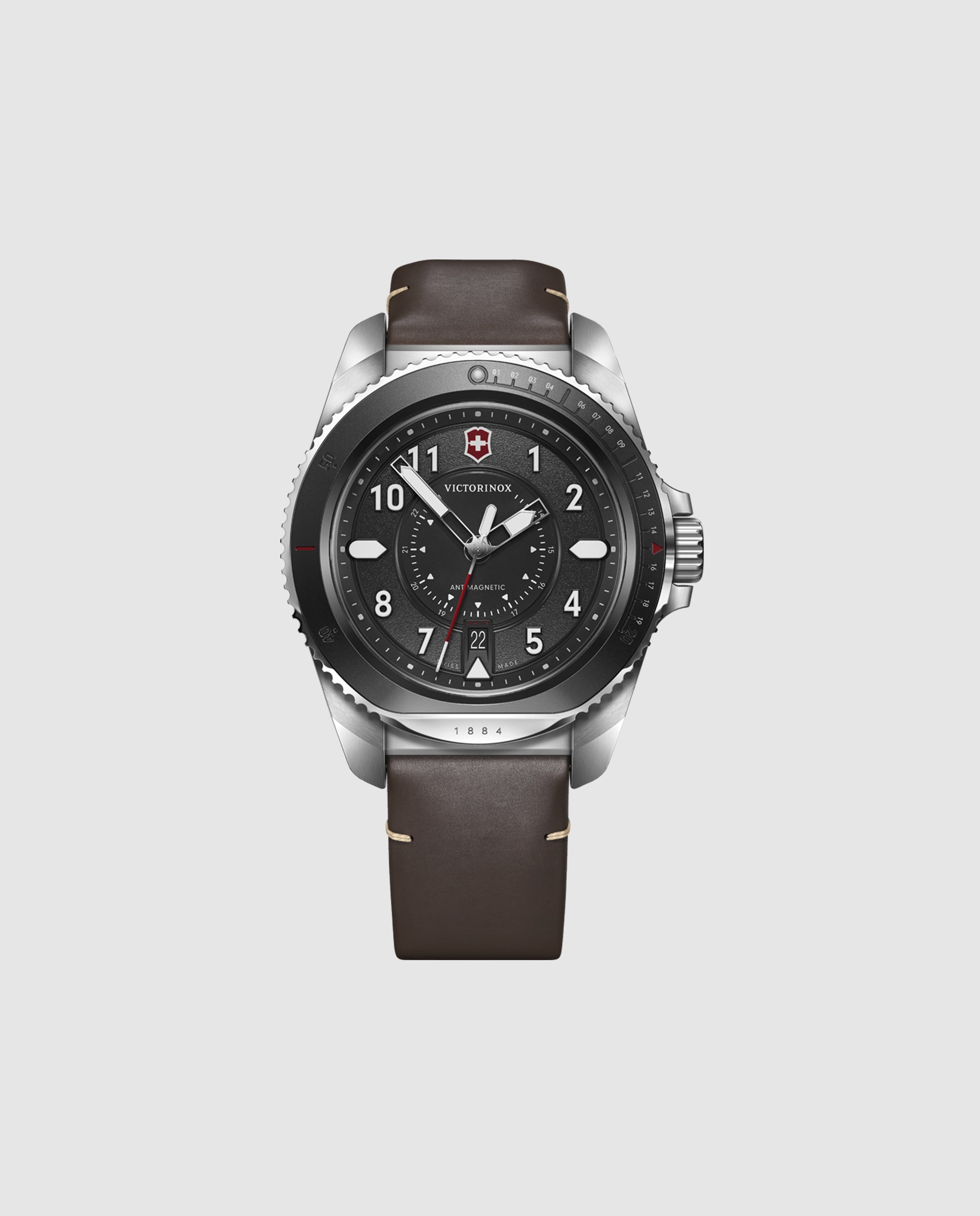 Imagem 0 de Relógio Analógico Journey 1884 V241976 1 de Pele e Bracelete em Preto