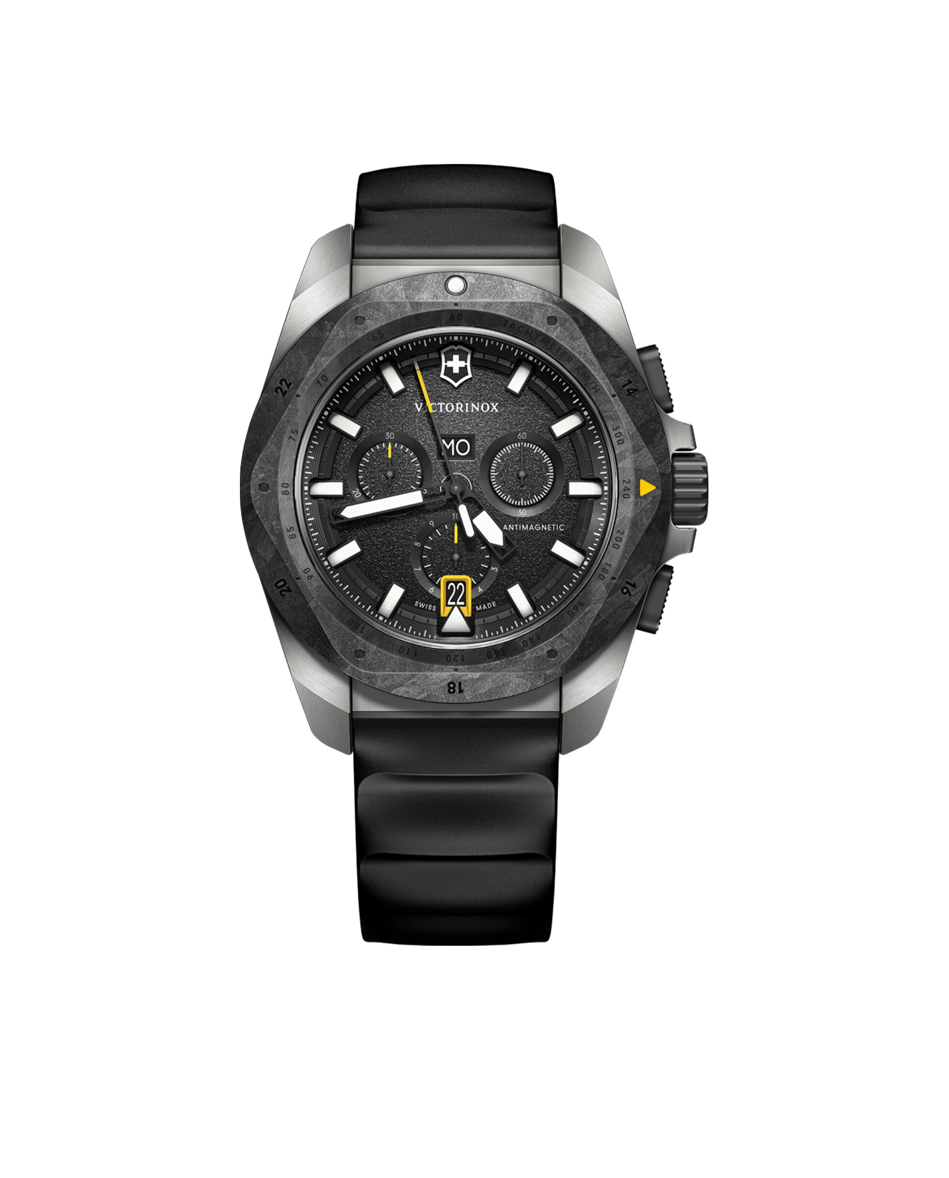 Relógio Analógico Inox V241988 1 de Borracha e Bracelete em Preto Preto-2