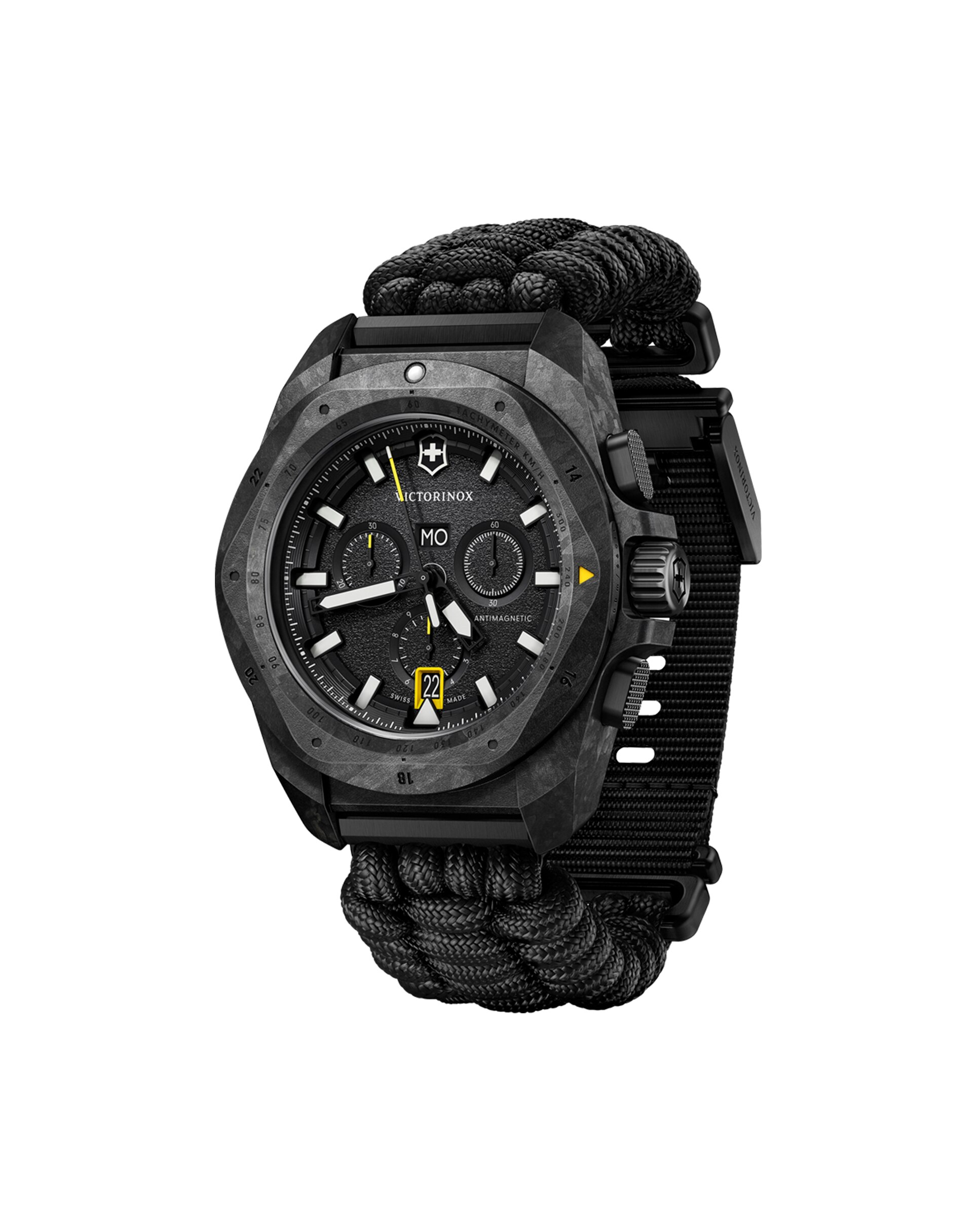 Relógio Analógico Inox V241989 1 de Têxtil e Bracelete em Preto Preto-3