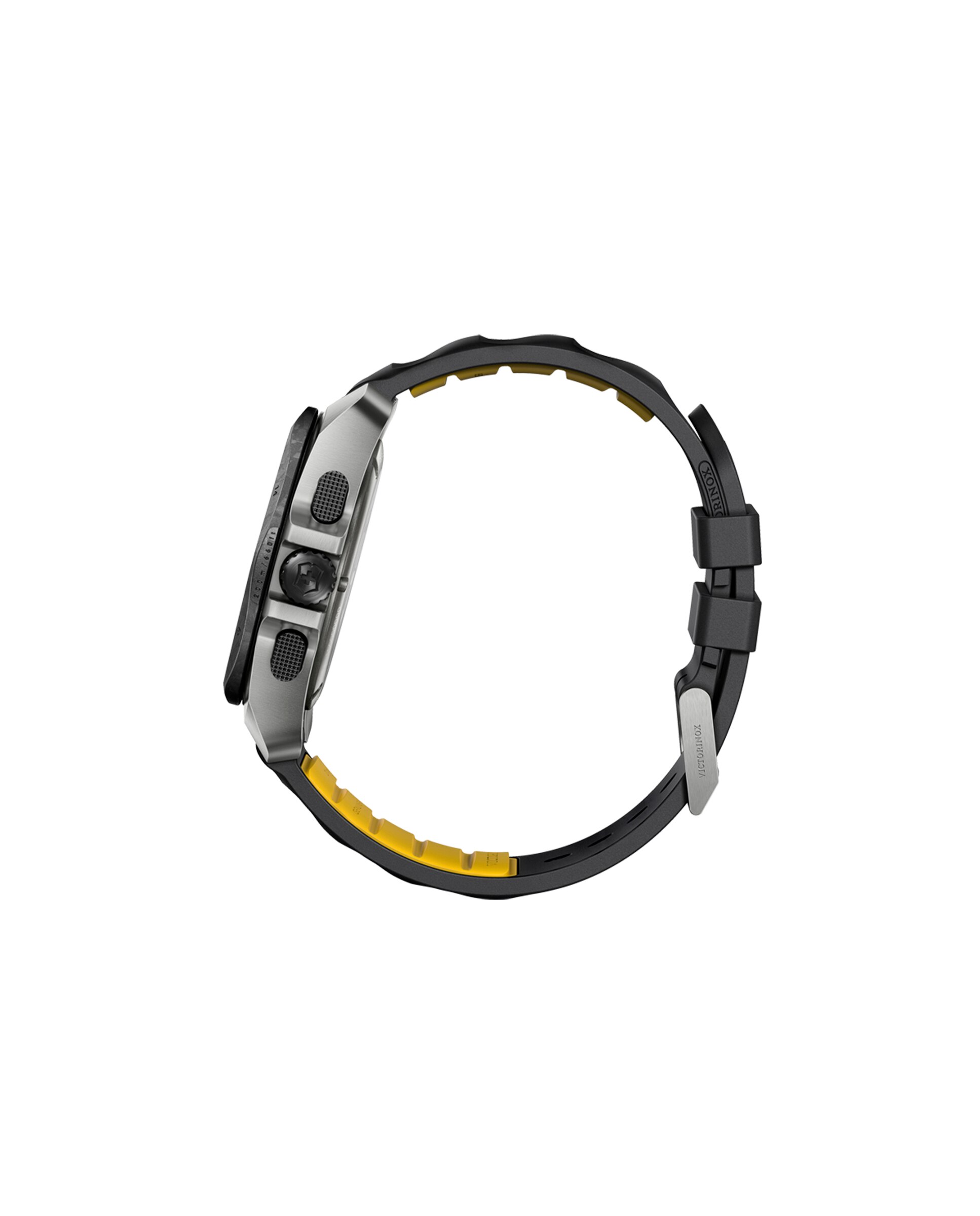 Relógio Analógico Inox V242011 de Borracha e Bracelete Preta Preto-4