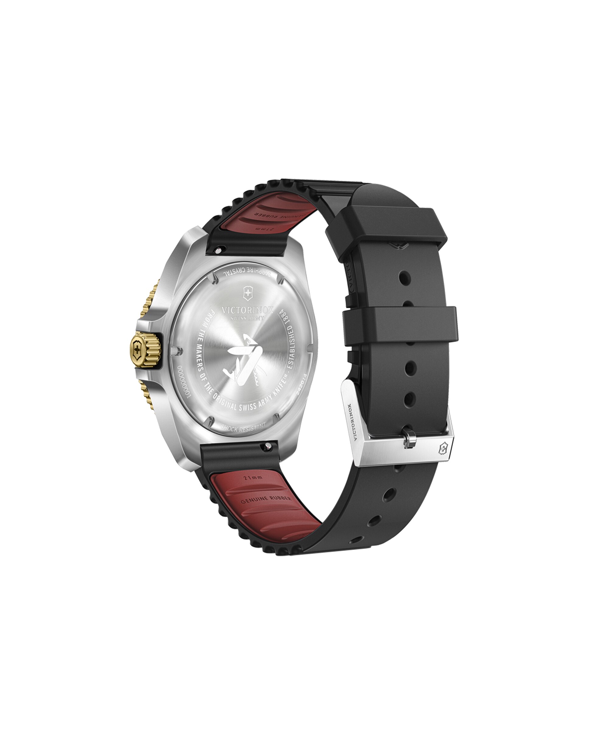 Relógio Analógico Journey 1884 V242014 de Borracha e Bracelete em Preto Preto / Crómio-3