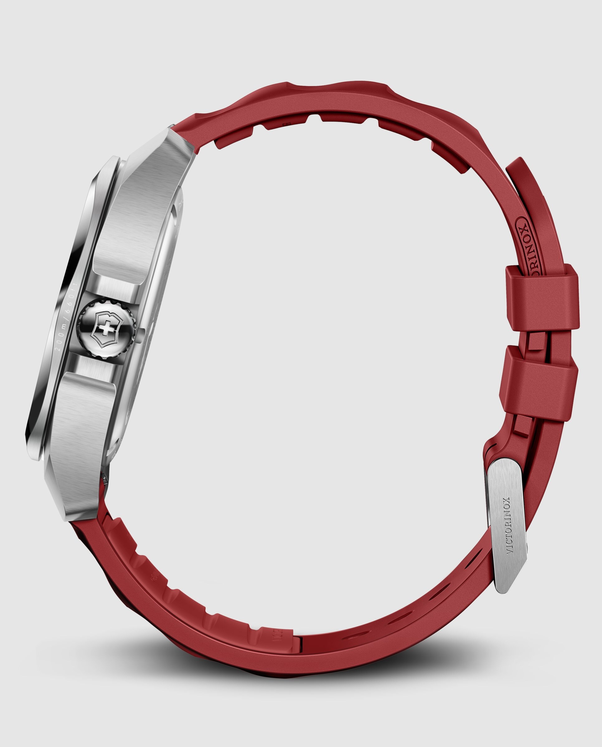 Relógio Analógico Inox V242029 de Borracha e Bracelete Vermelha Vermelho / Preto-4