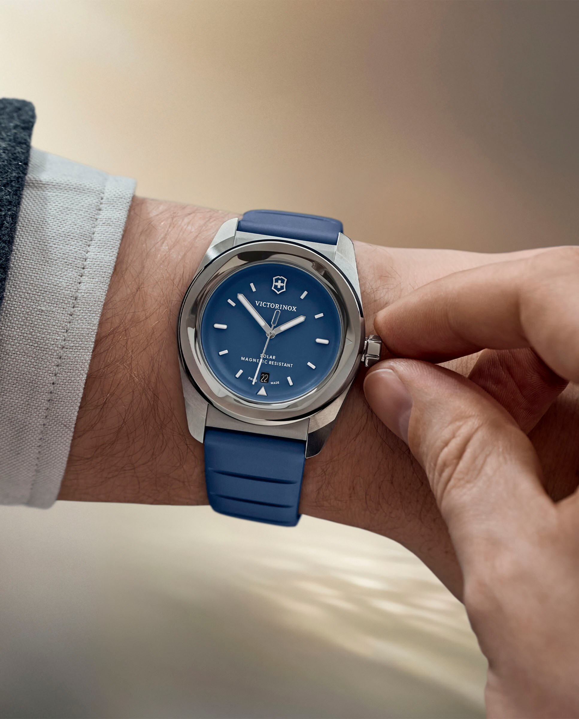 Relógio Concept One V242053 de Borracha e Bracelete Azul Azul-5