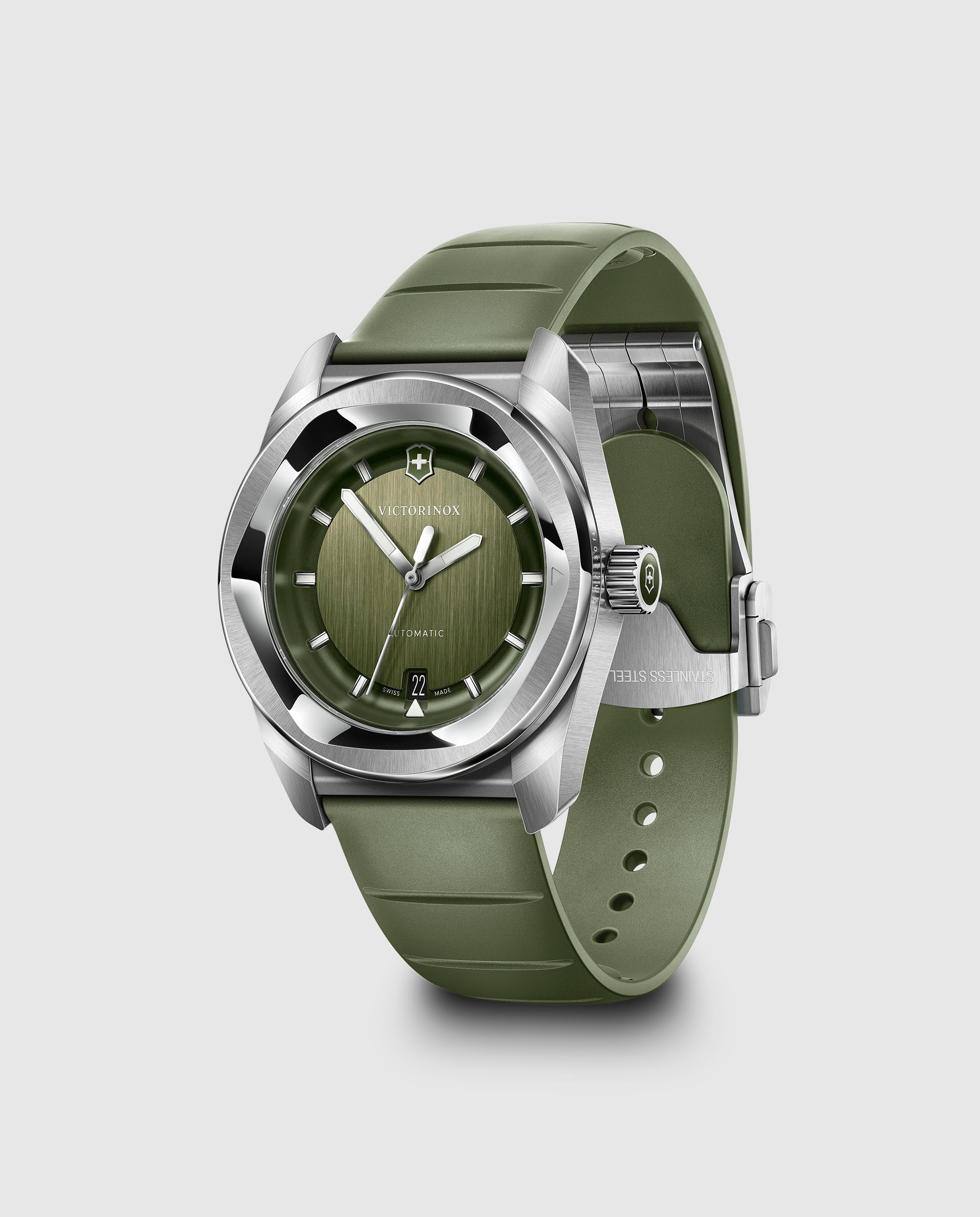 Relógio Concept One V242058 Automático de Borracha e Correia Verde Verde-2