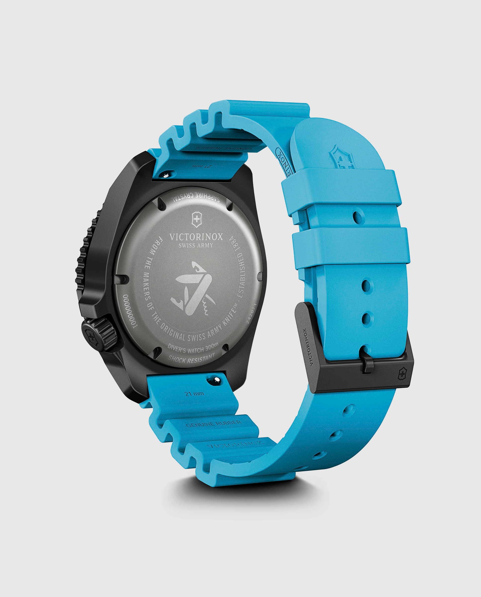 Relógio Dive Pro V242071 Automático de Borracha e Bracelete Turquesa Azul-2