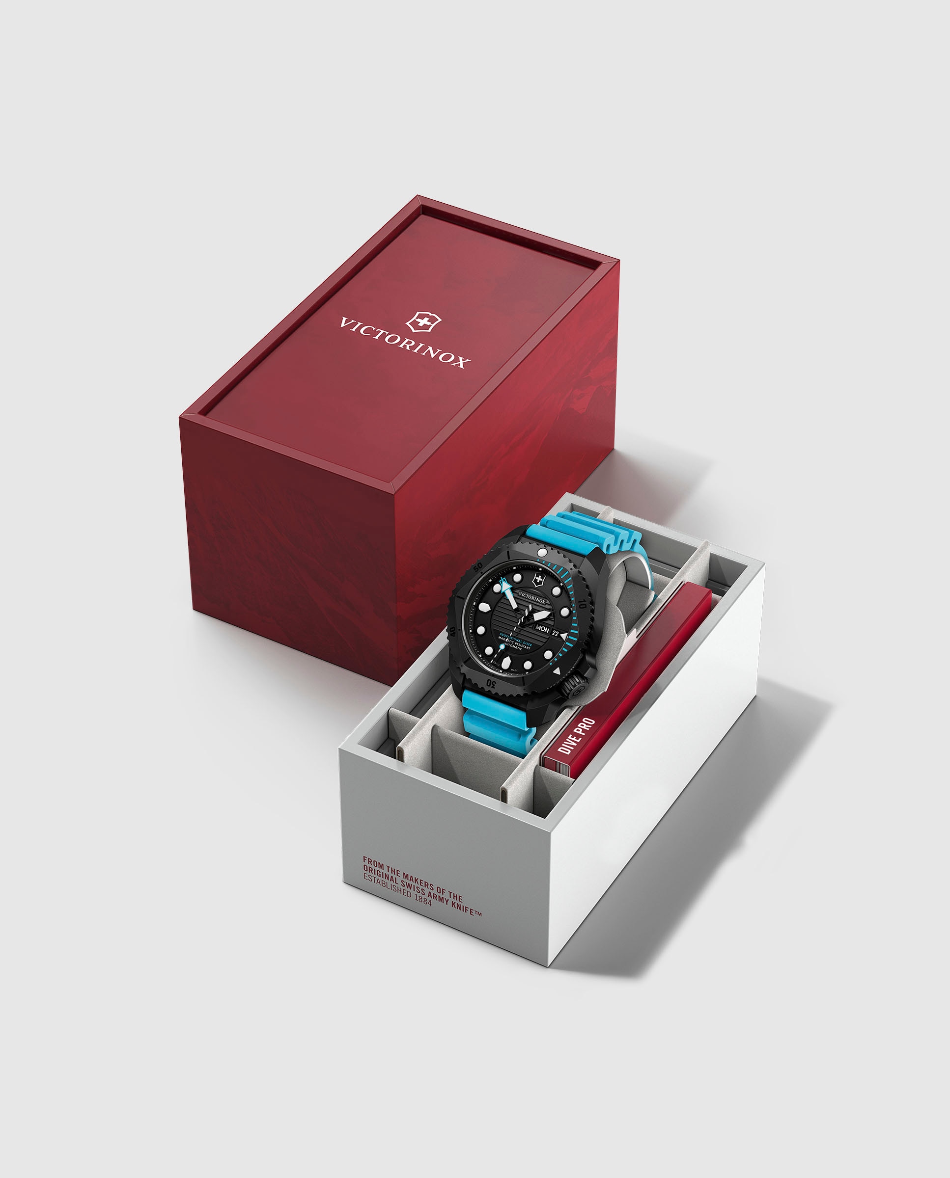 Relógio Dive Pro V242071 Automático de Borracha e Bracelete Turquesa Azul-4