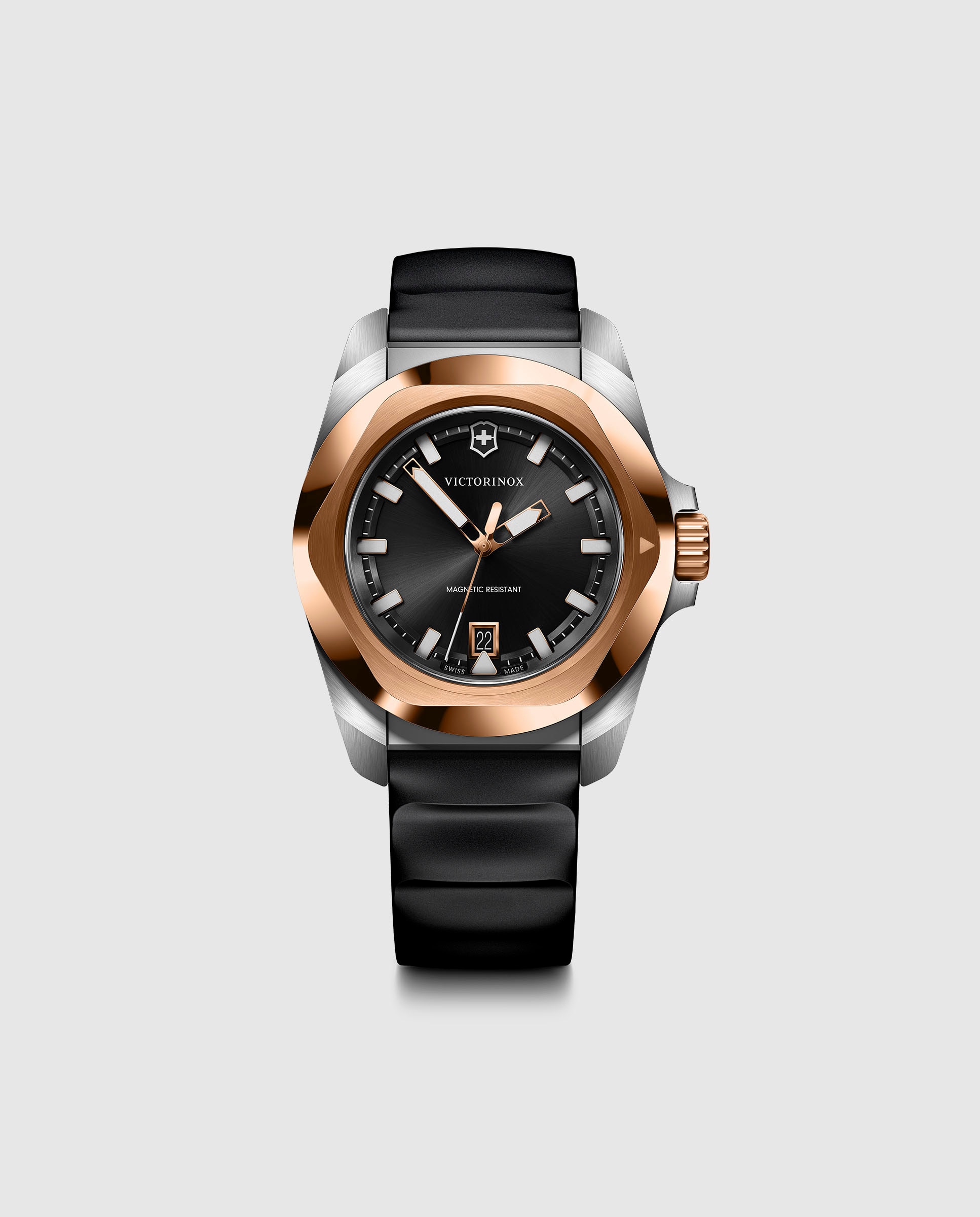 Relógio Inox V242087 de Borracha e Bracelete Preta Preto-1