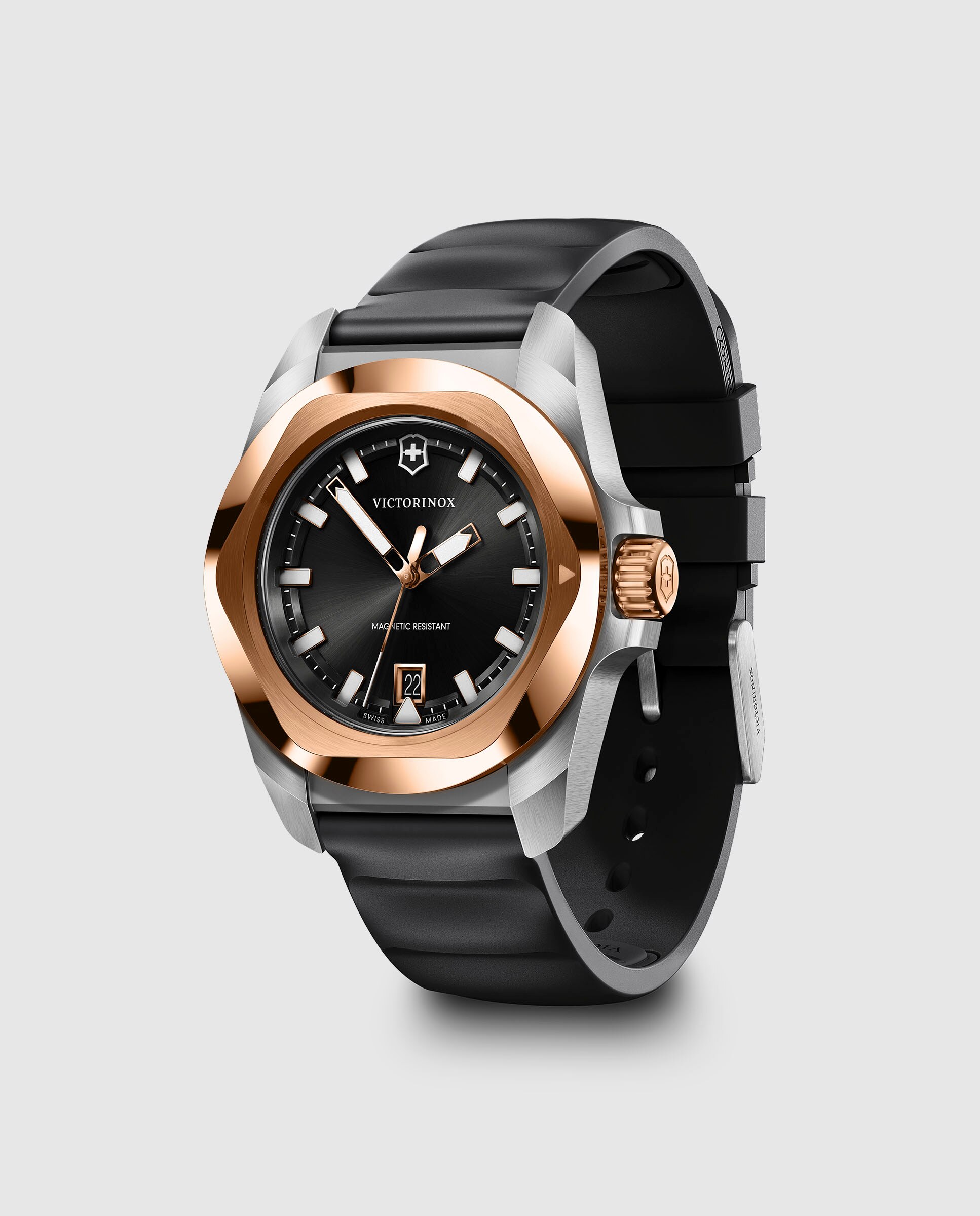 Relógio Inox V242087 de Borracha e Bracelete Preta Preto-2